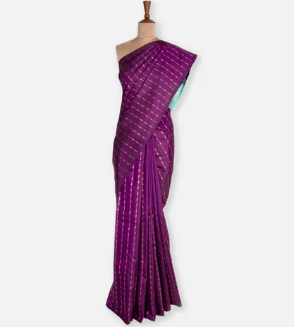 Purple Kanchipuram Silk Saree2