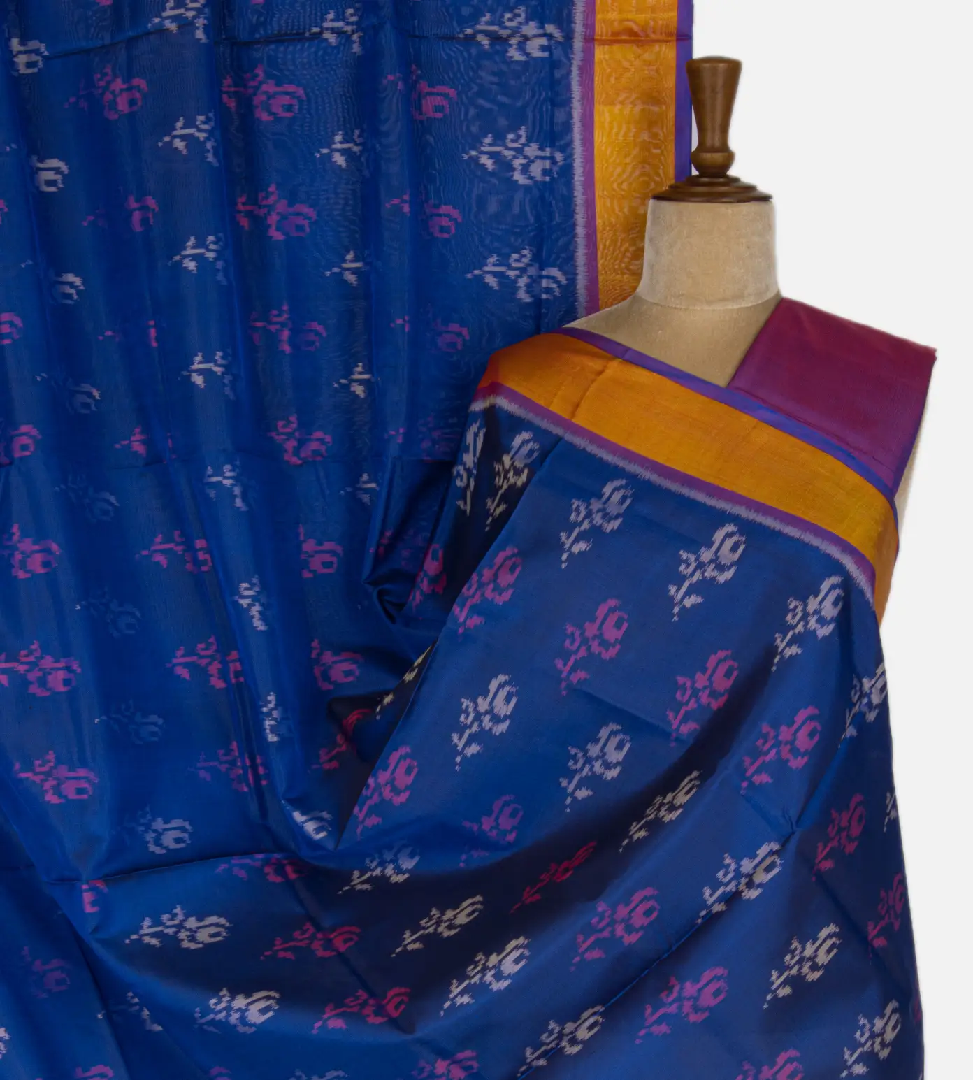 Blue Patola Silk Saree1