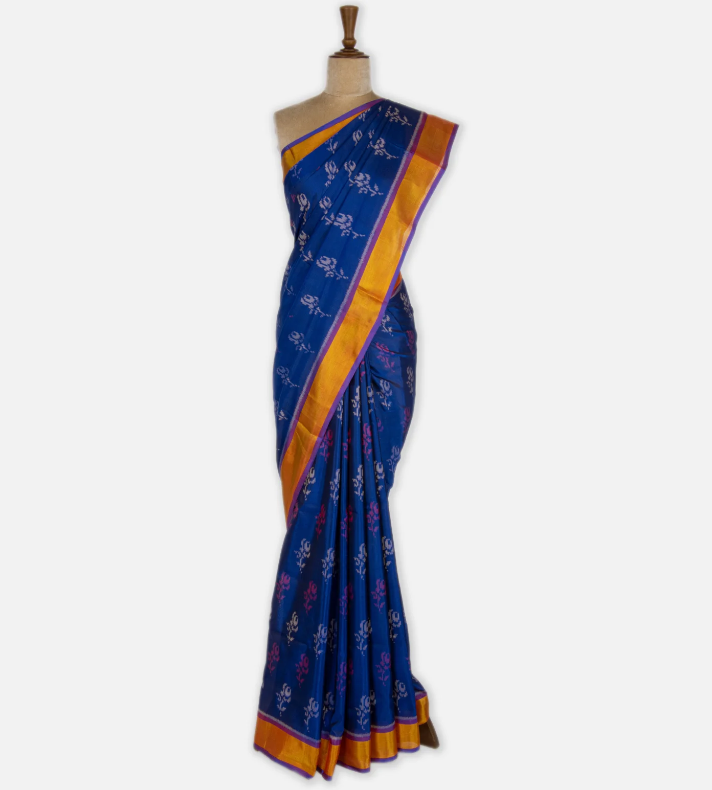 Blue Patola Silk Saree2