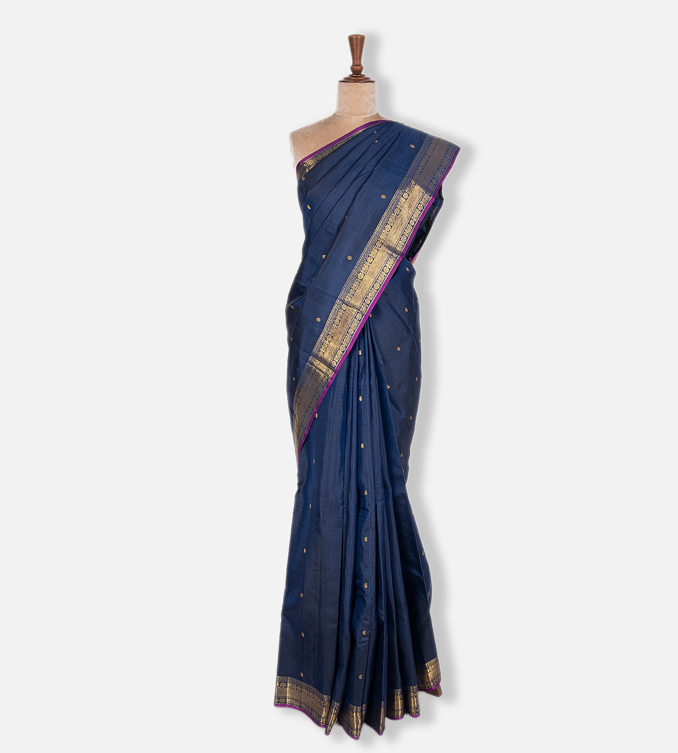 Blue Kanchipuram Silk Saree2
