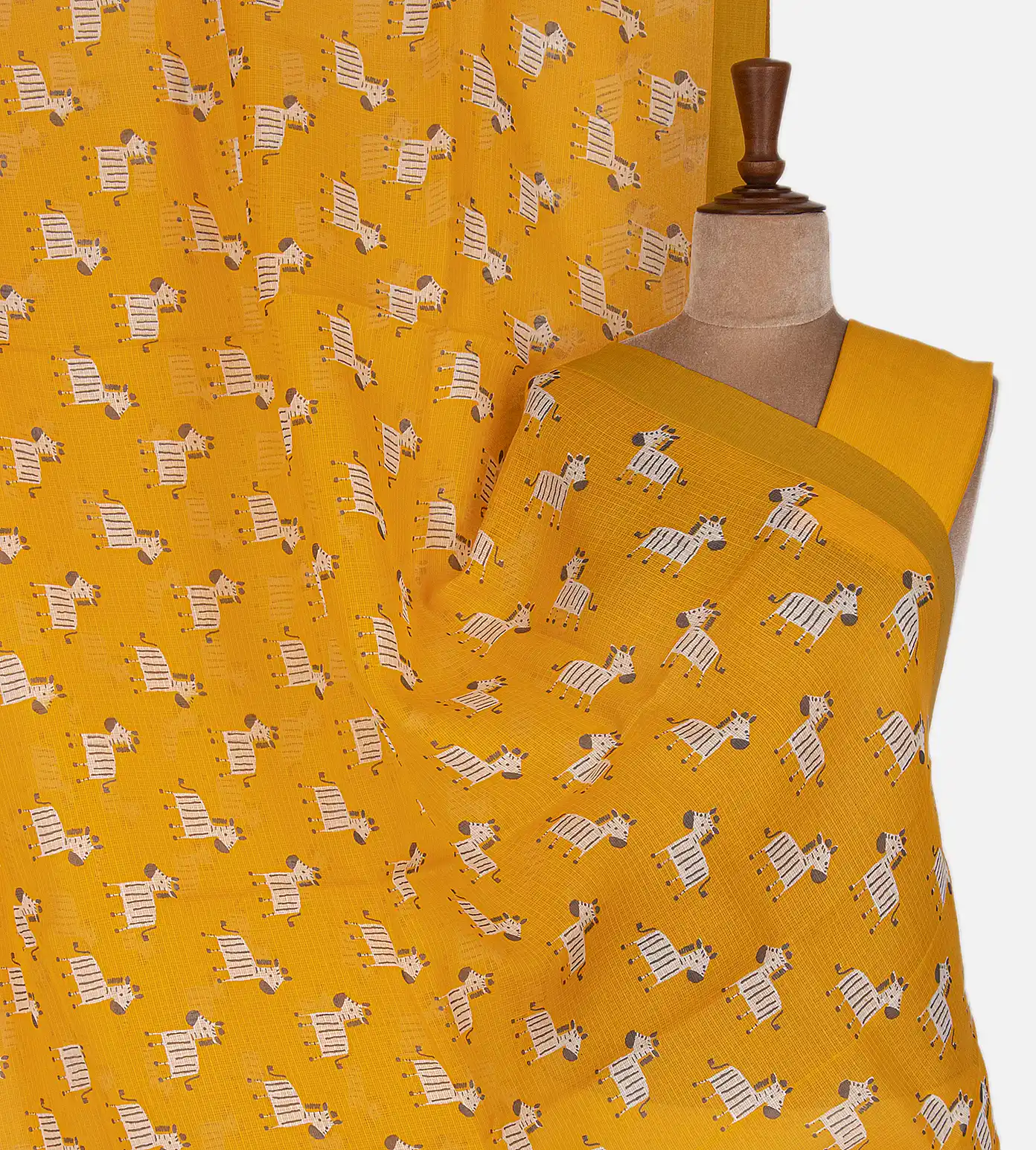 Yellow Kota Cotton Saree1