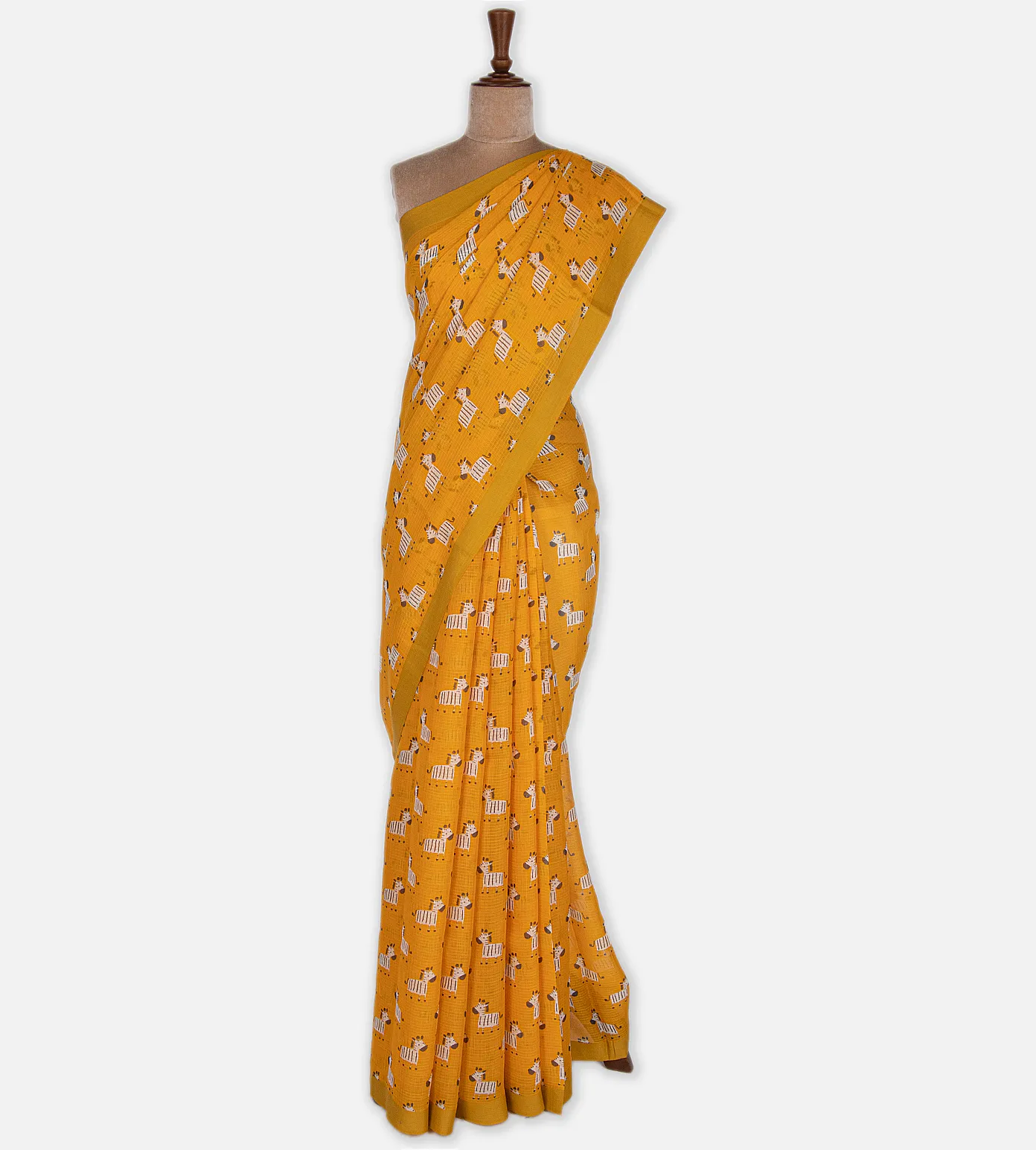 Yellow Kota Cotton Saree2