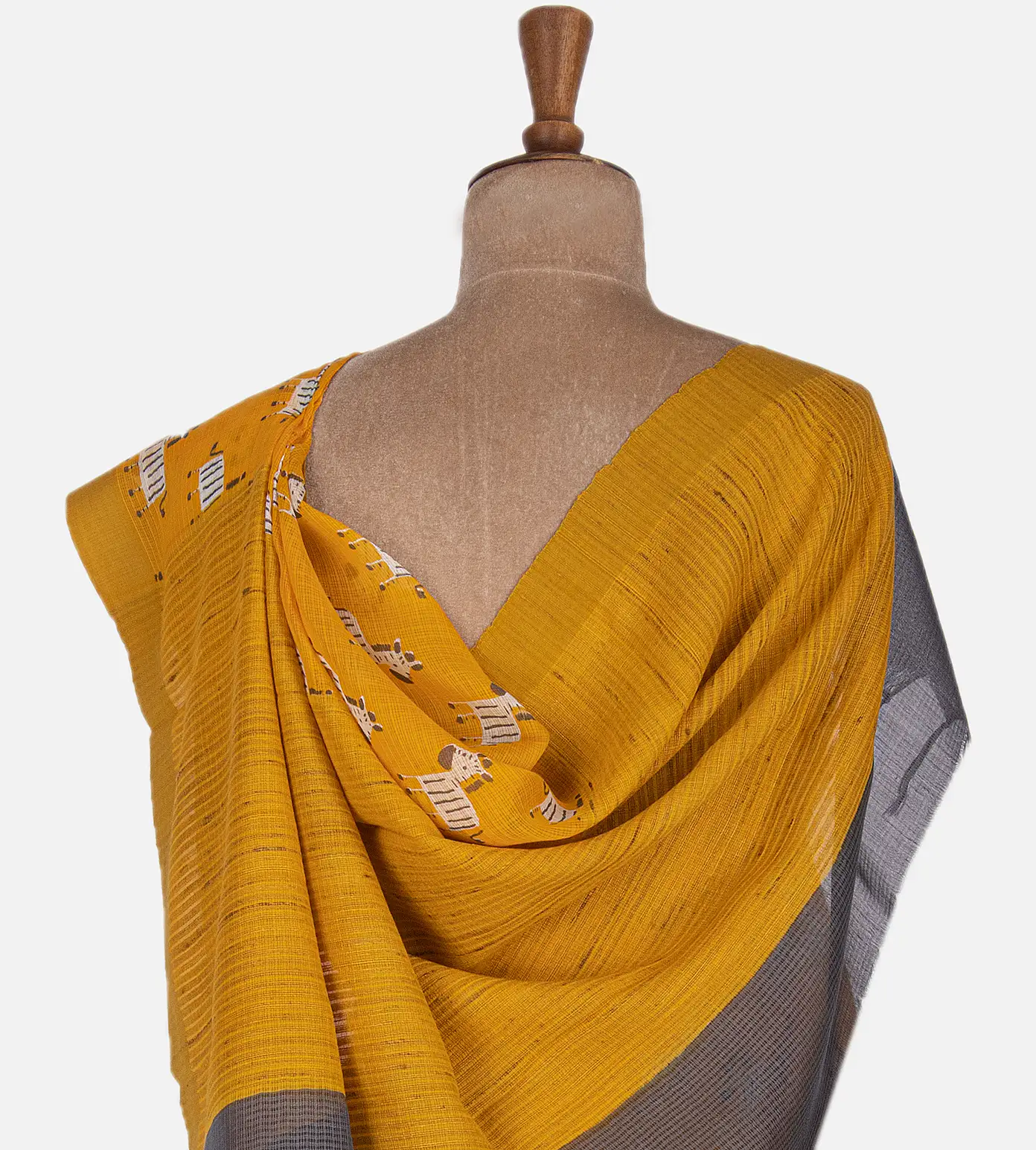 Yellow Kota Cotton Saree3