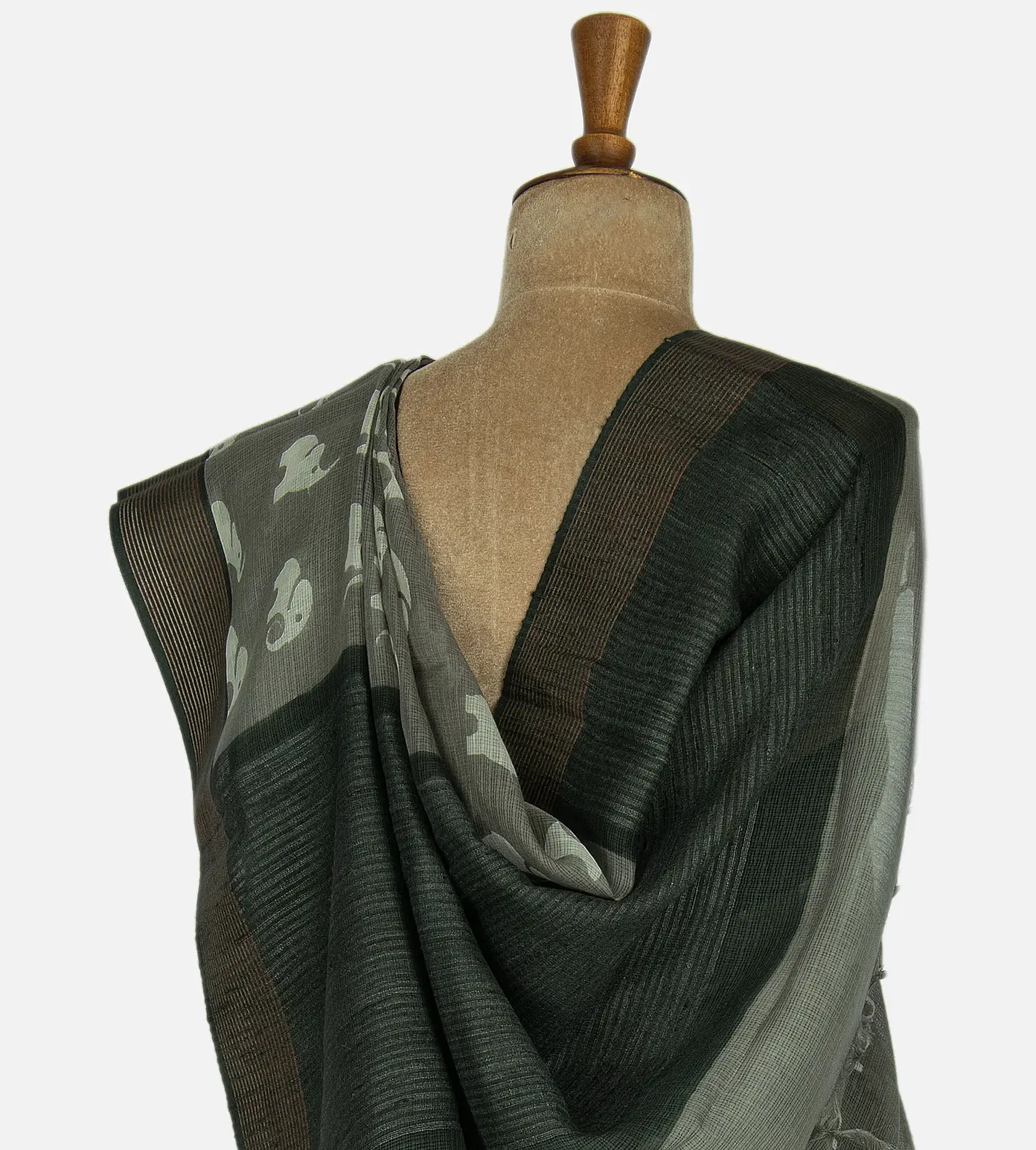 Grey Kota Cotton Saree3