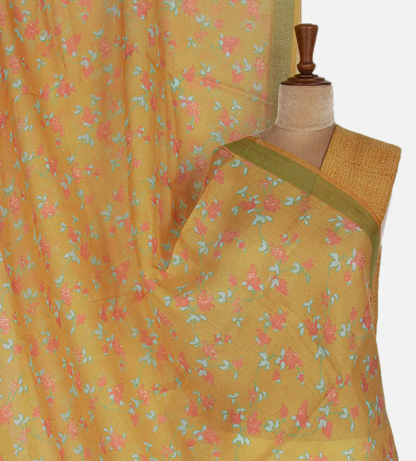 Yellow Kota Cotton Saree1