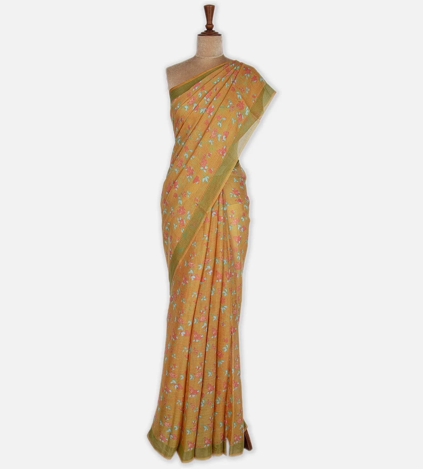 Yellow Kota Cotton Saree2
