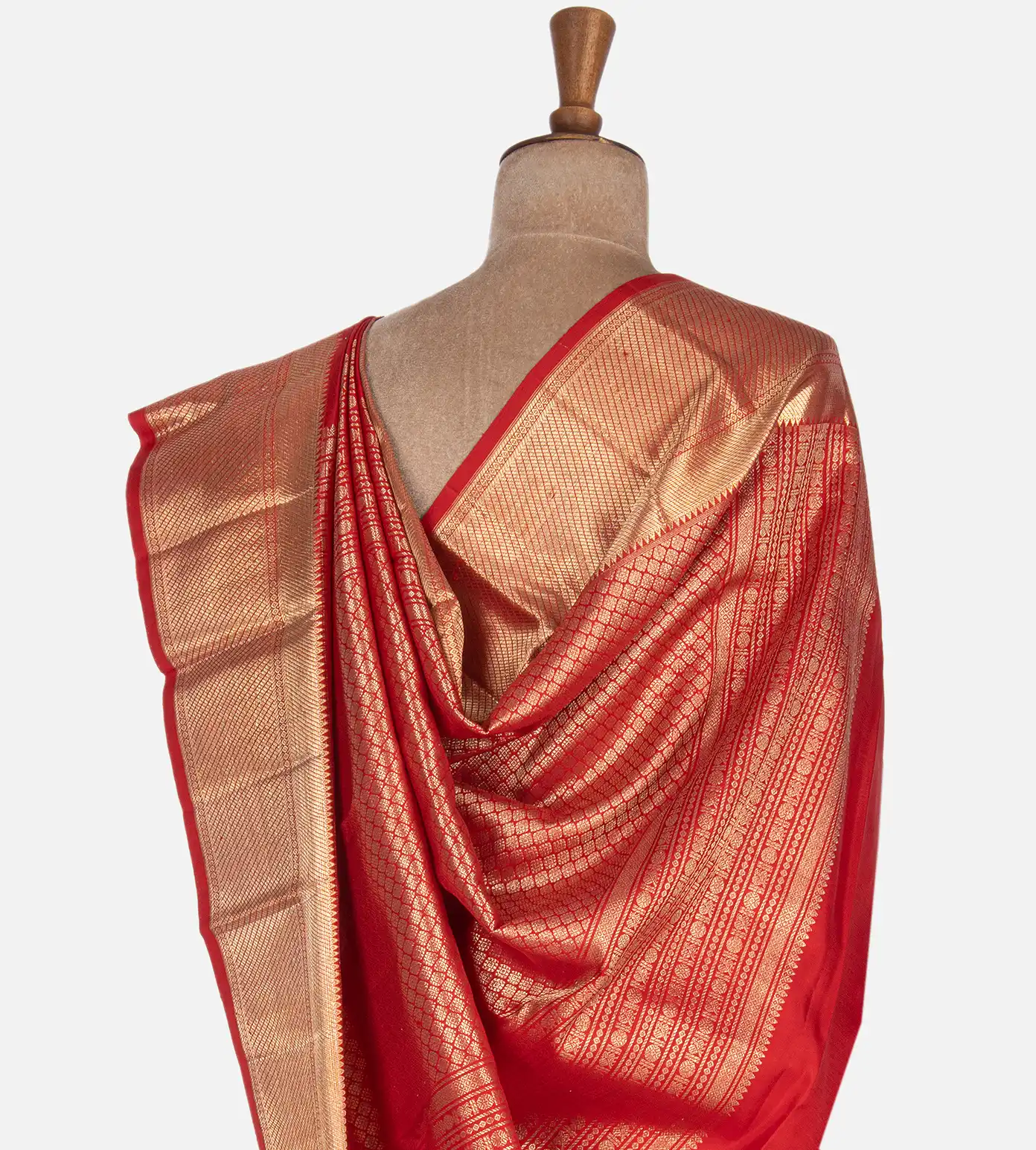 Red Kanchipuram Silk Saree3