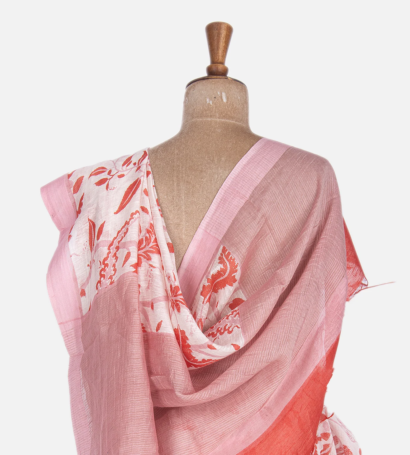 White Linen Cotton Saree3