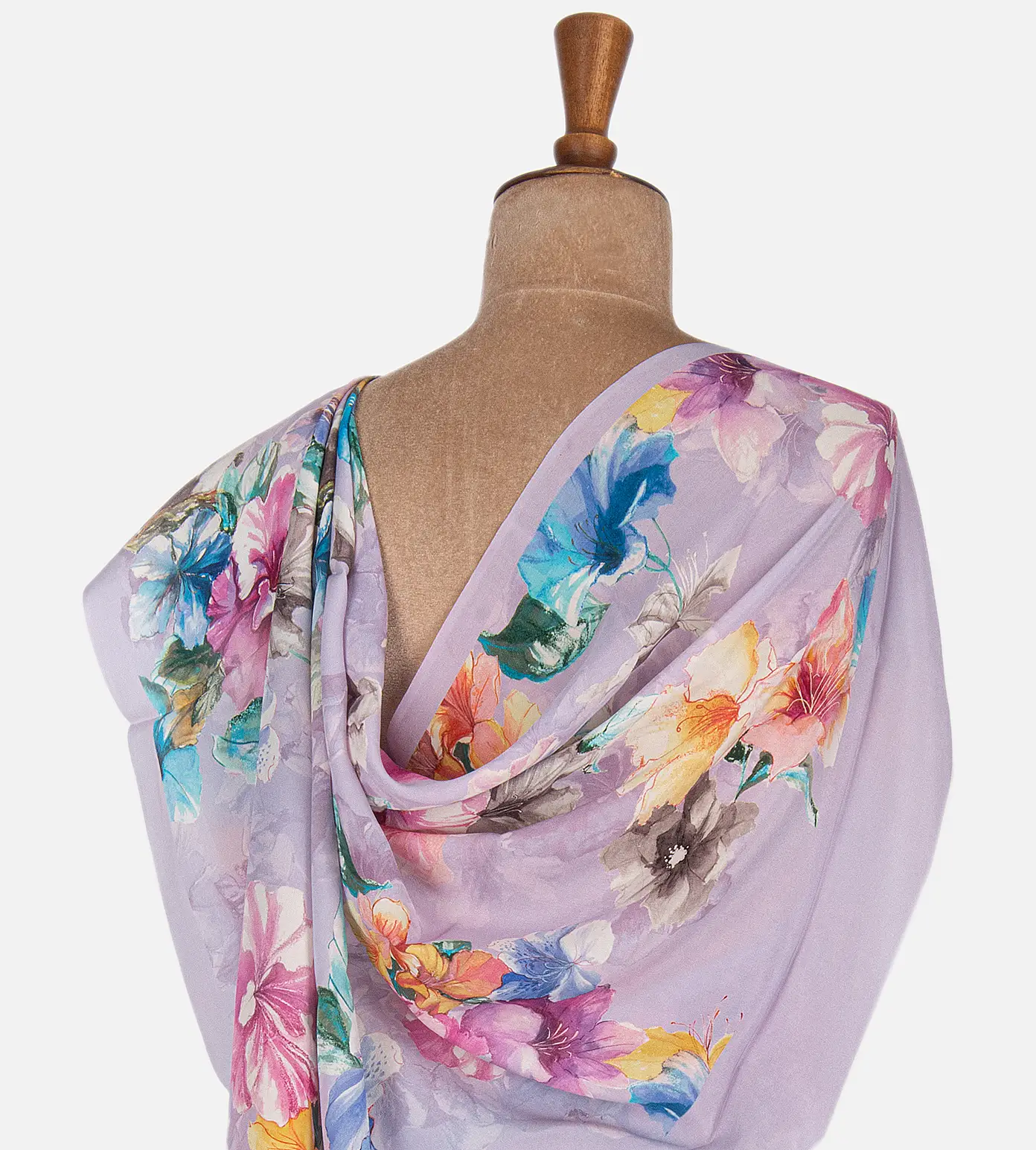 Lavender Crepe Saree3