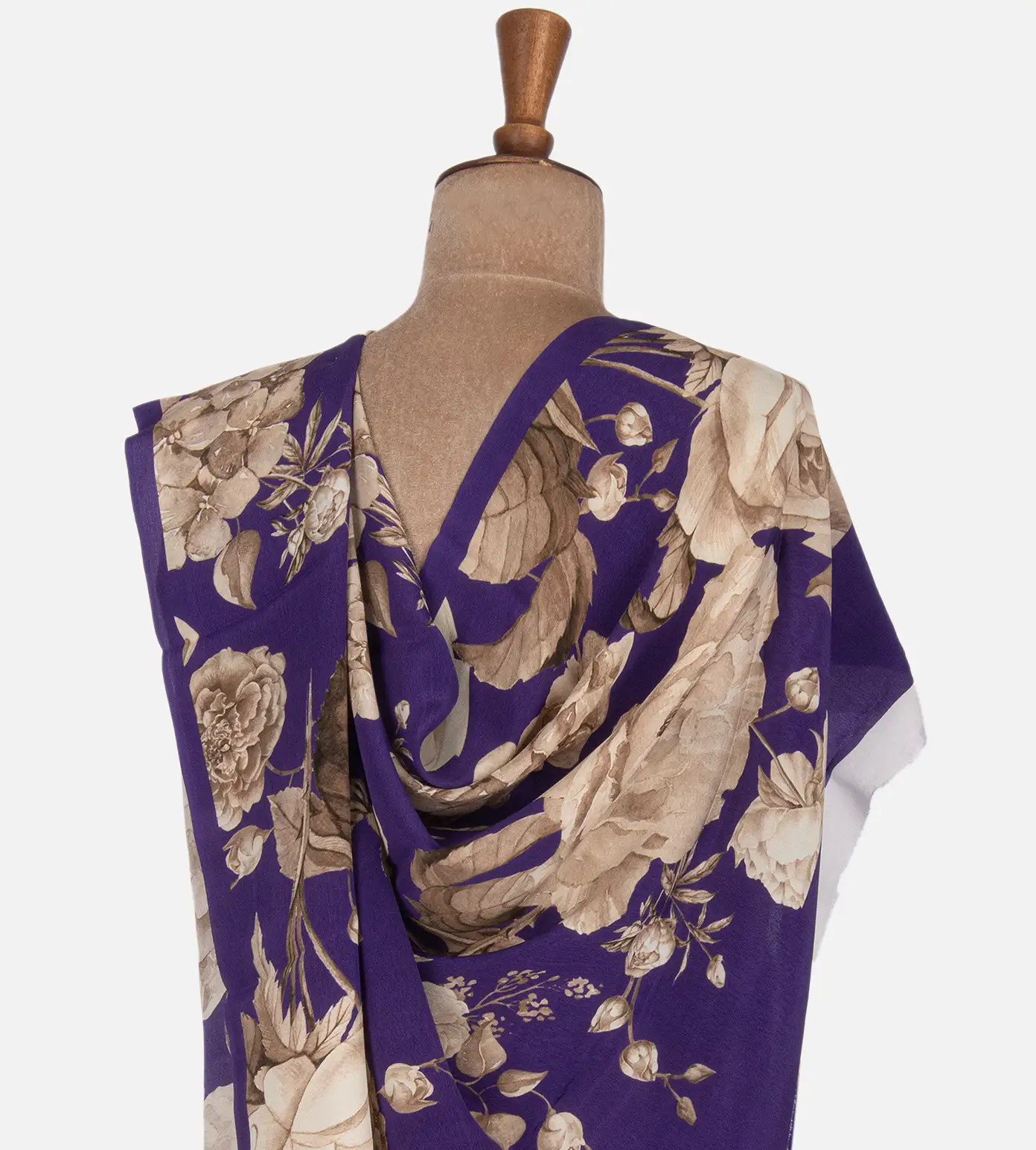 Violet Crepe Saree3