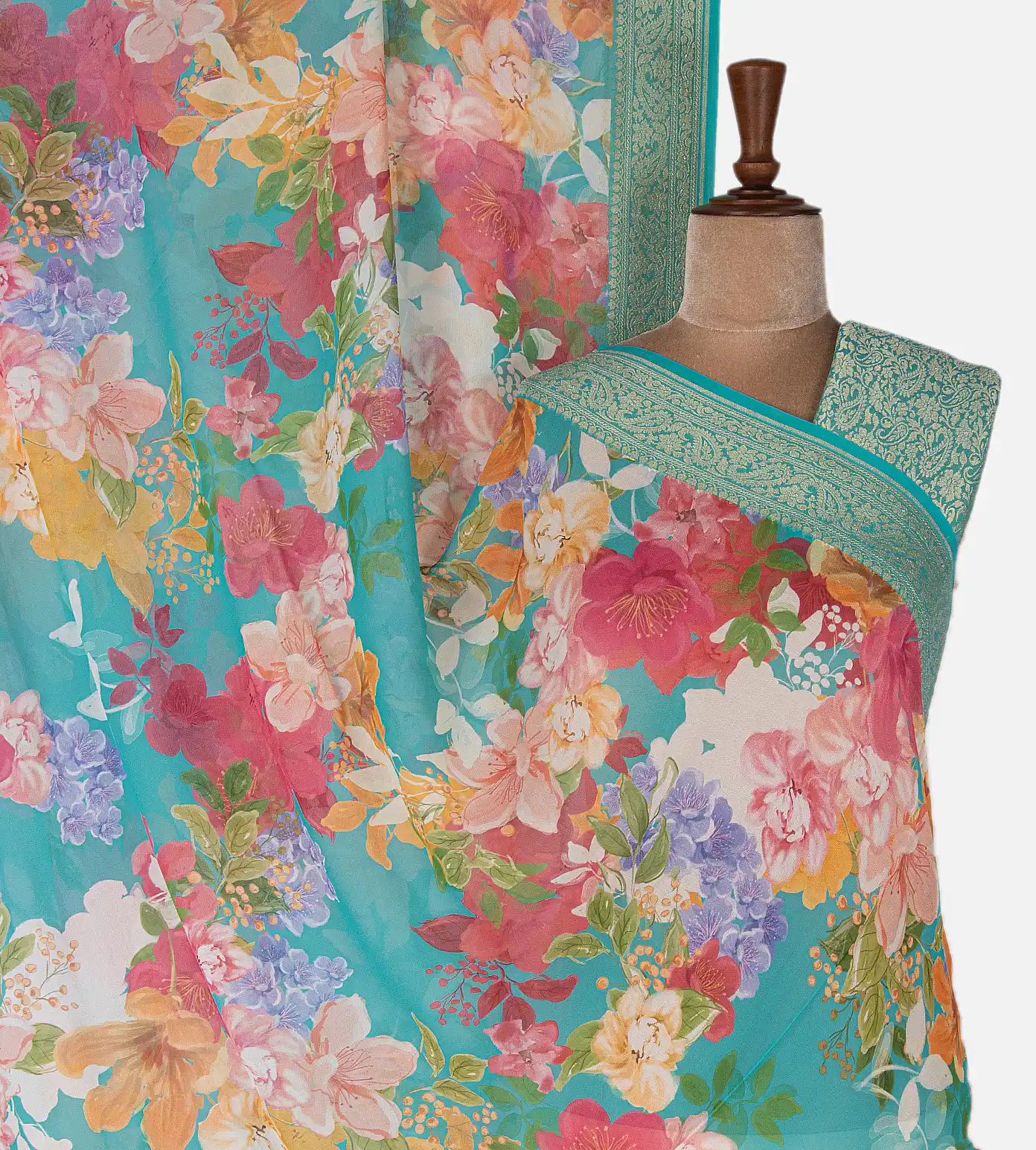 sea-green-banarasi-georgette-saree-c0152417-a