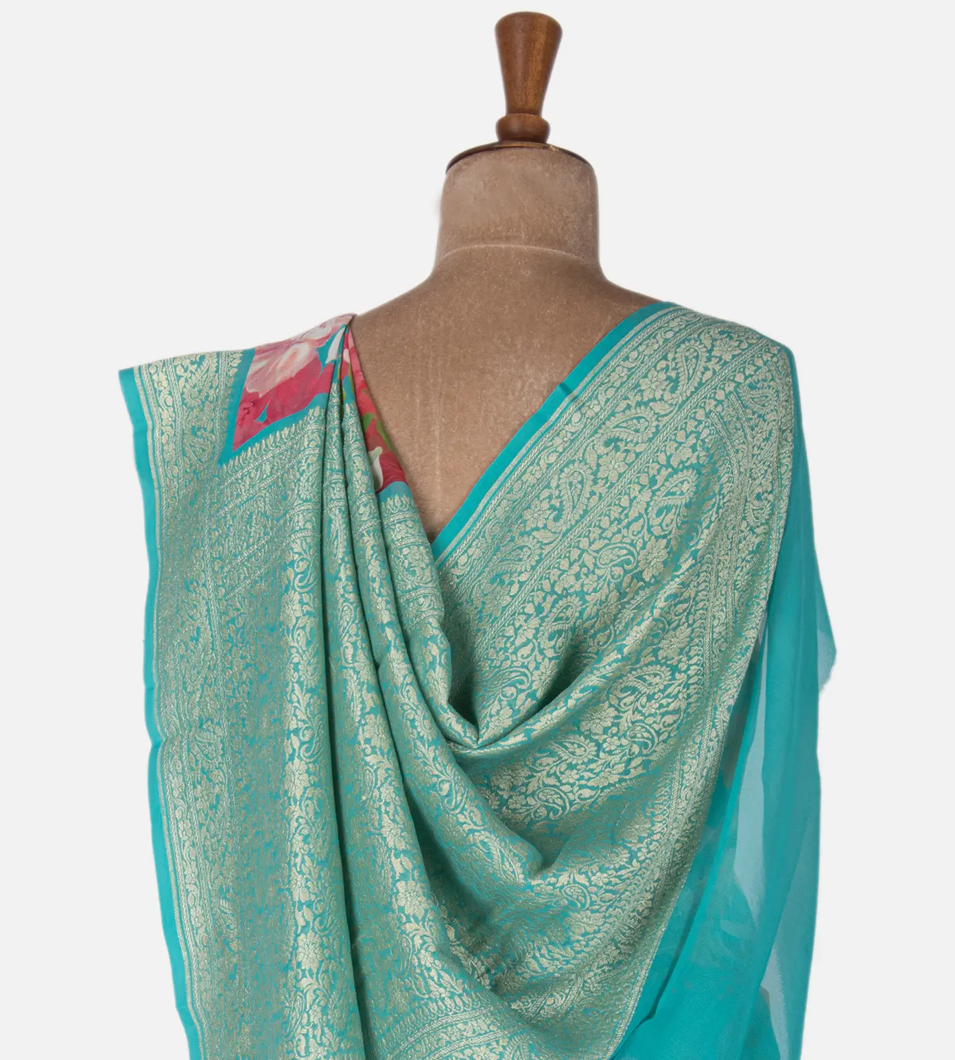 sea-green-banarasi-georgette-saree-c0152417-c