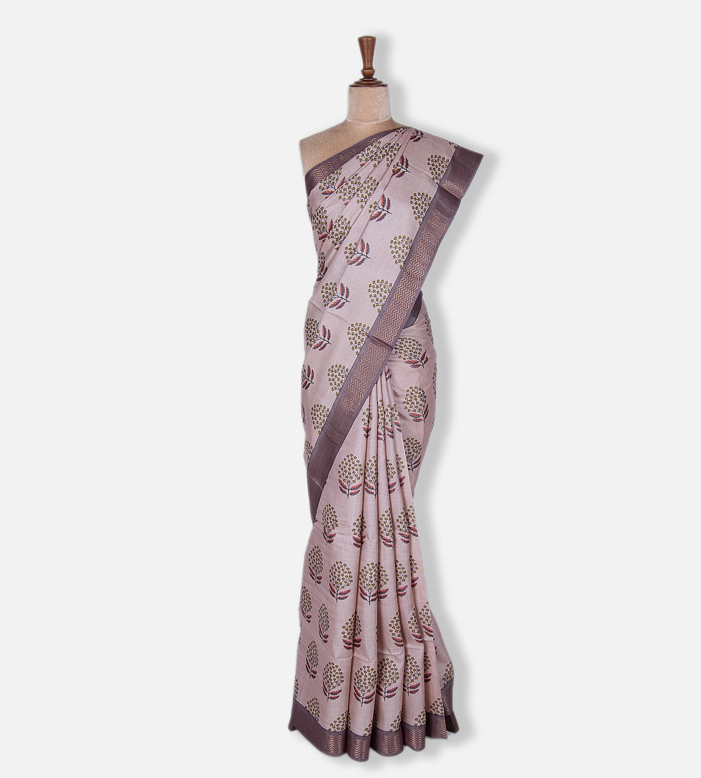 Mauve Tussar Saree2