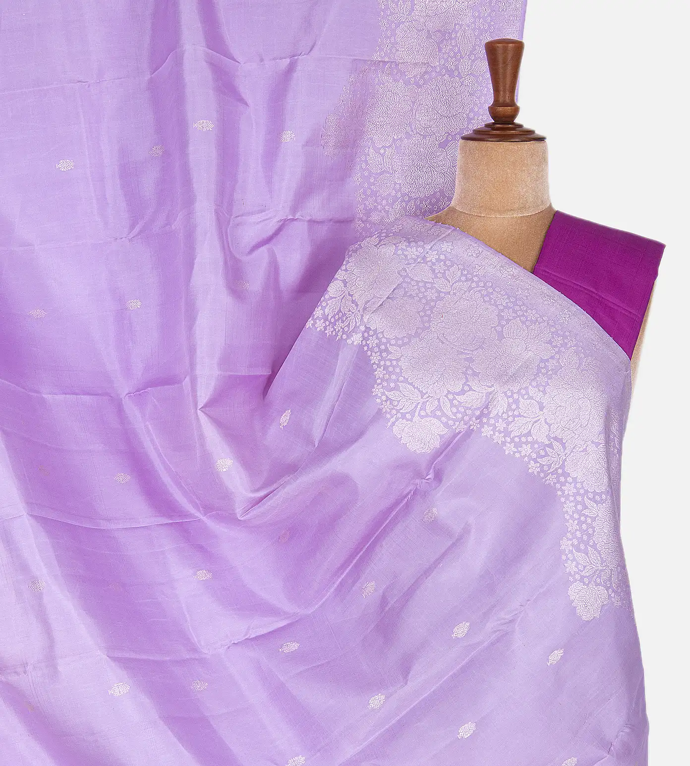 Lavender Kanchipuram Silk Saree1