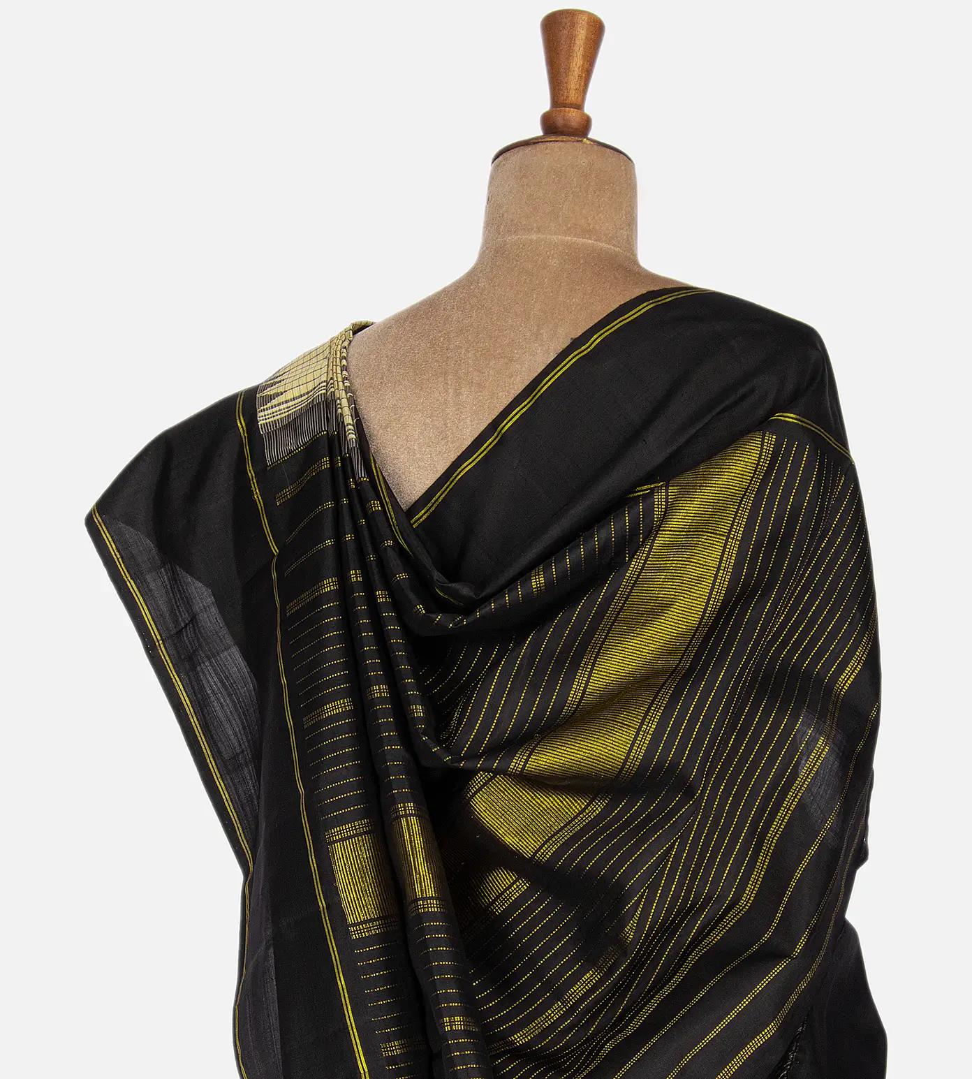 Yellow Kanchipuram Silk Saree3