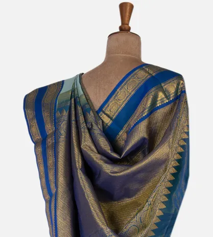 Pastel Blue Kanchipuram Silk Saree3