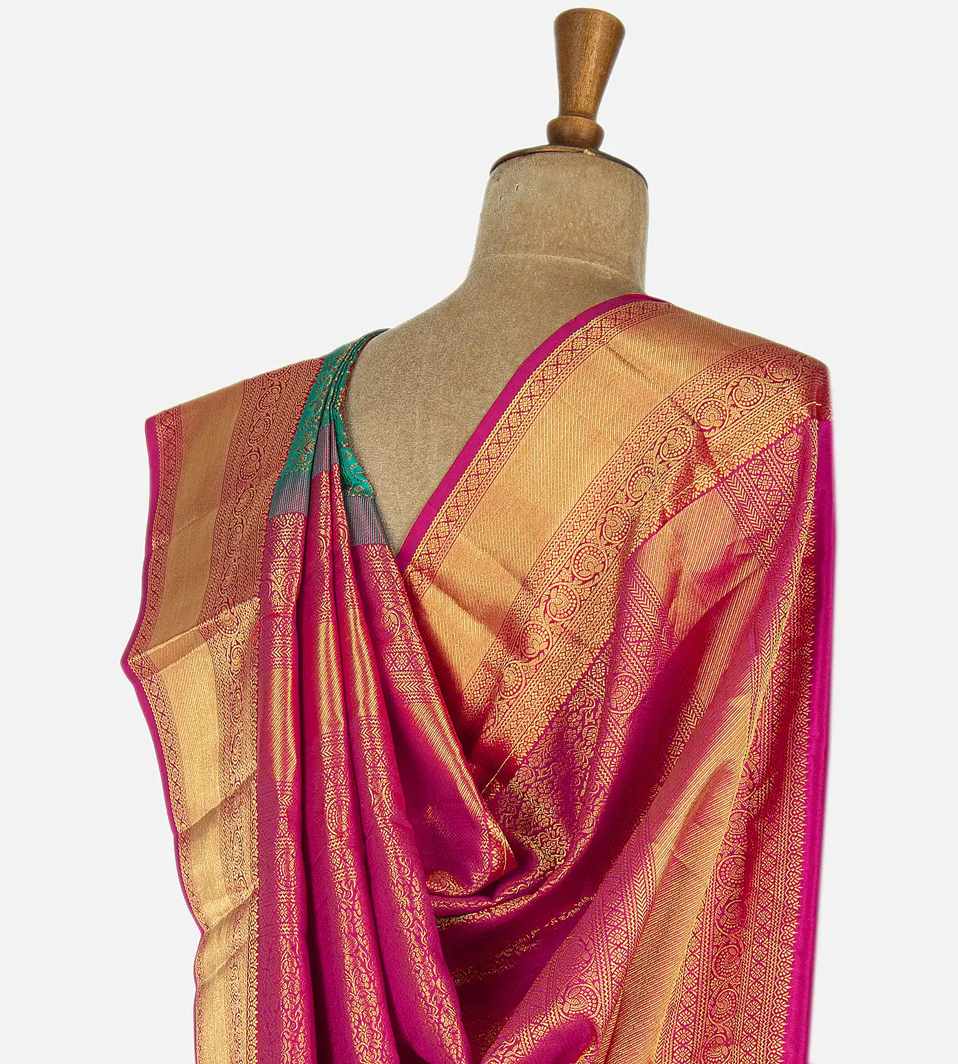 Sea Green Kanchipuram Silk Saree3