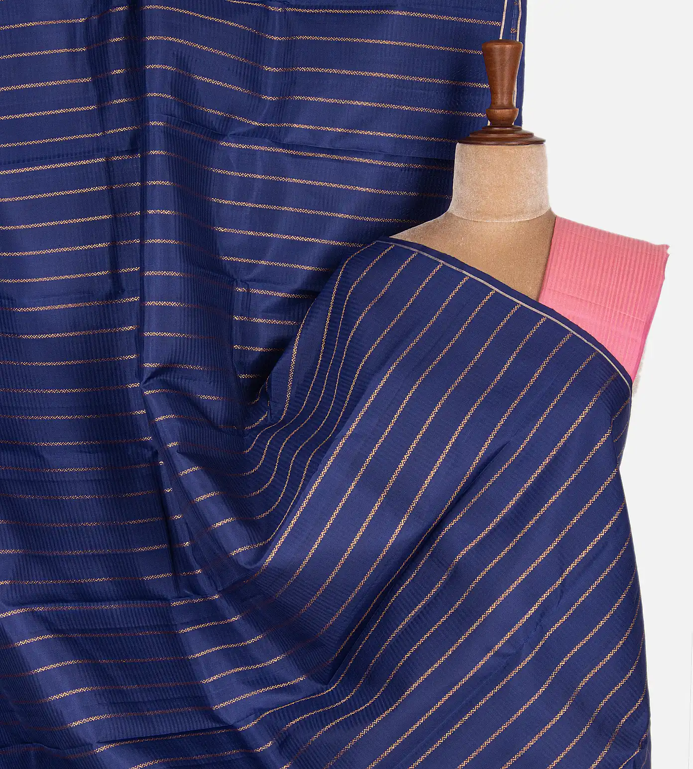 Blue Kanchipuram Silk Saree1