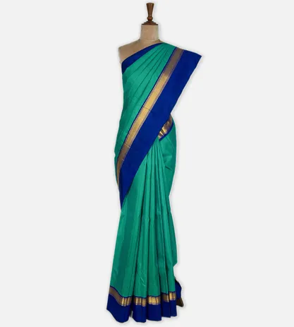 Blue and Green Kanchipuram Silk Saree2