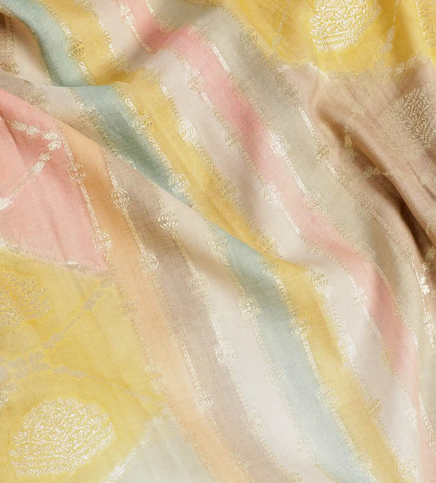 Multi Colour Tussar Georgette saree2