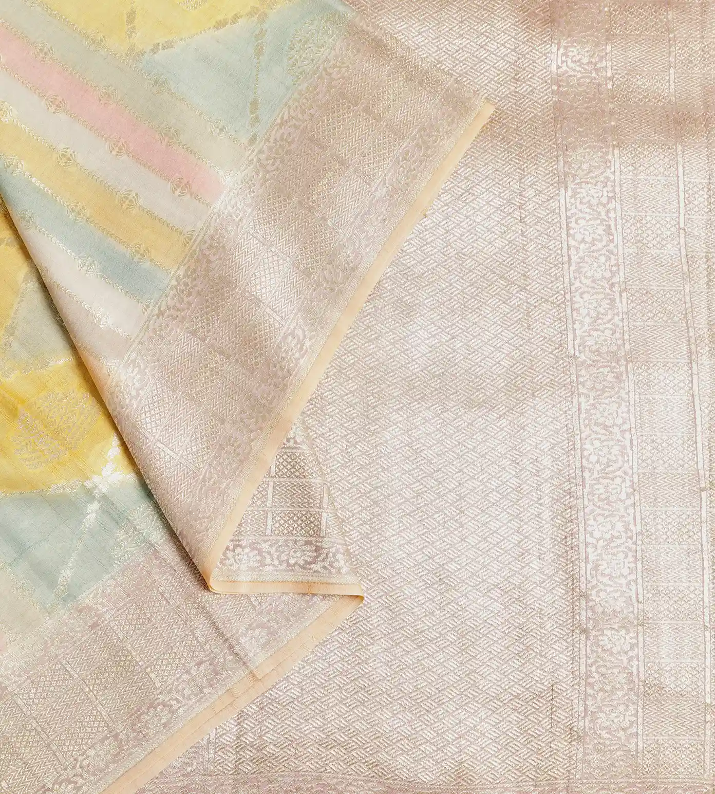 Multi Colour Tussar Georgette saree3