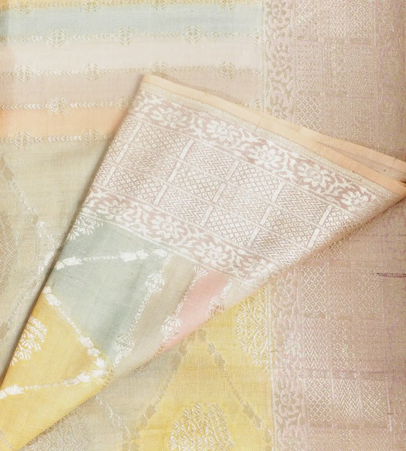 Multi Colour Tussar Georgette saree4