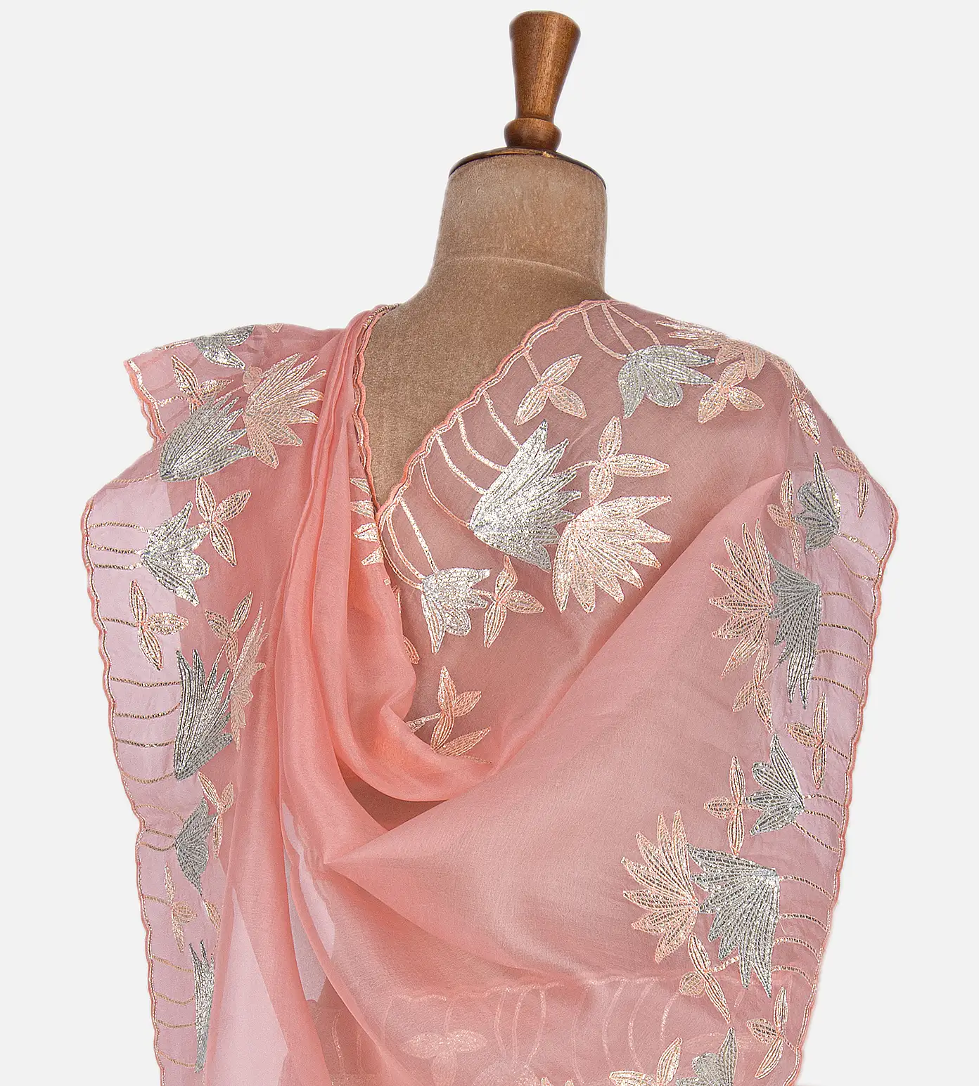 Pink Organza Saree3