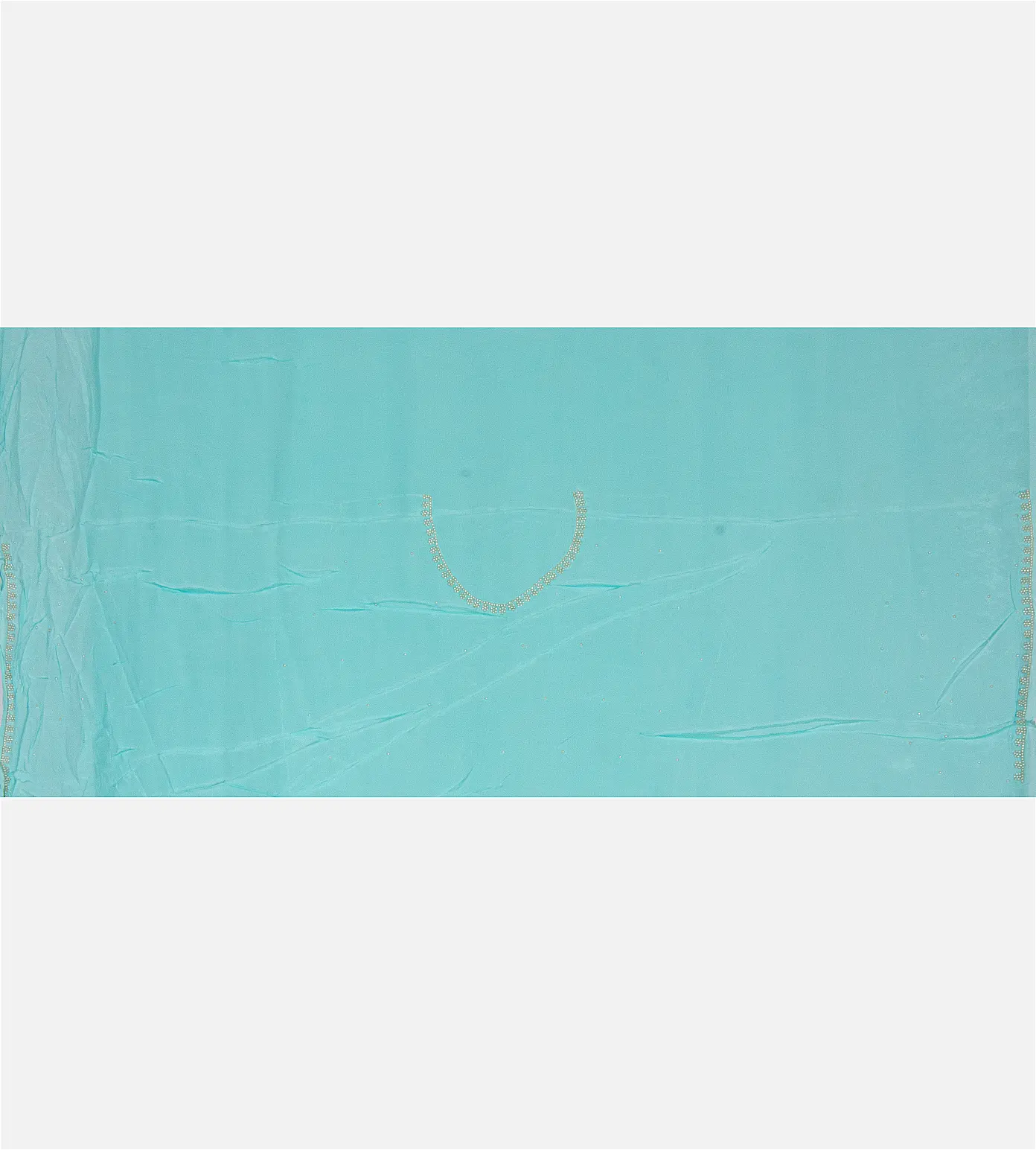 Blue Organza Embroidery Saree4