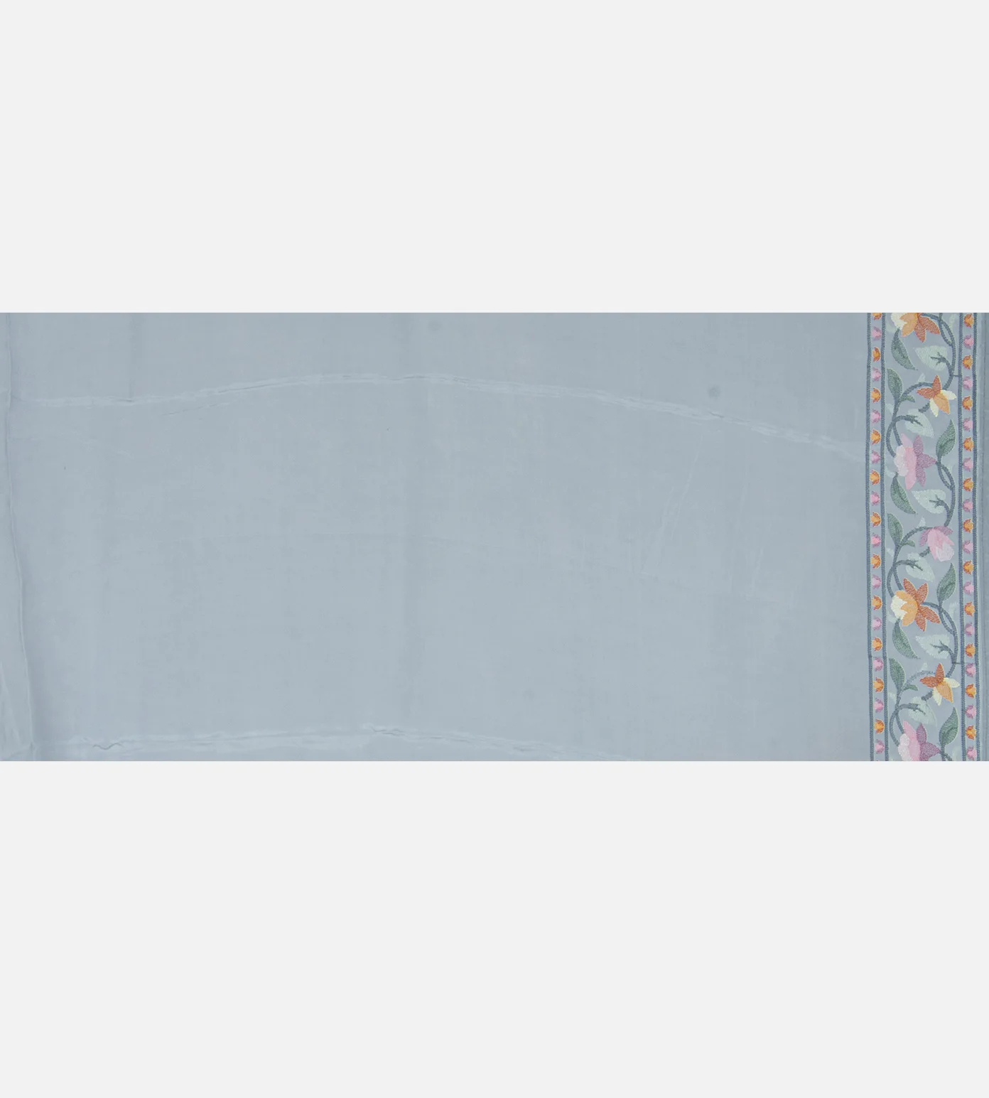 Pastel Blue Organza Embroidery Saree4