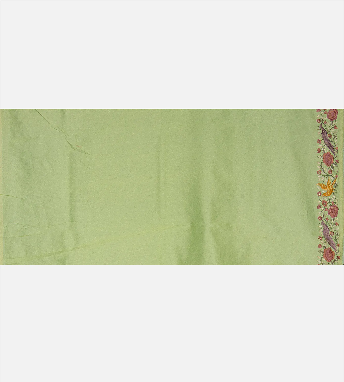 Light Green Organza Embroidery Saree4