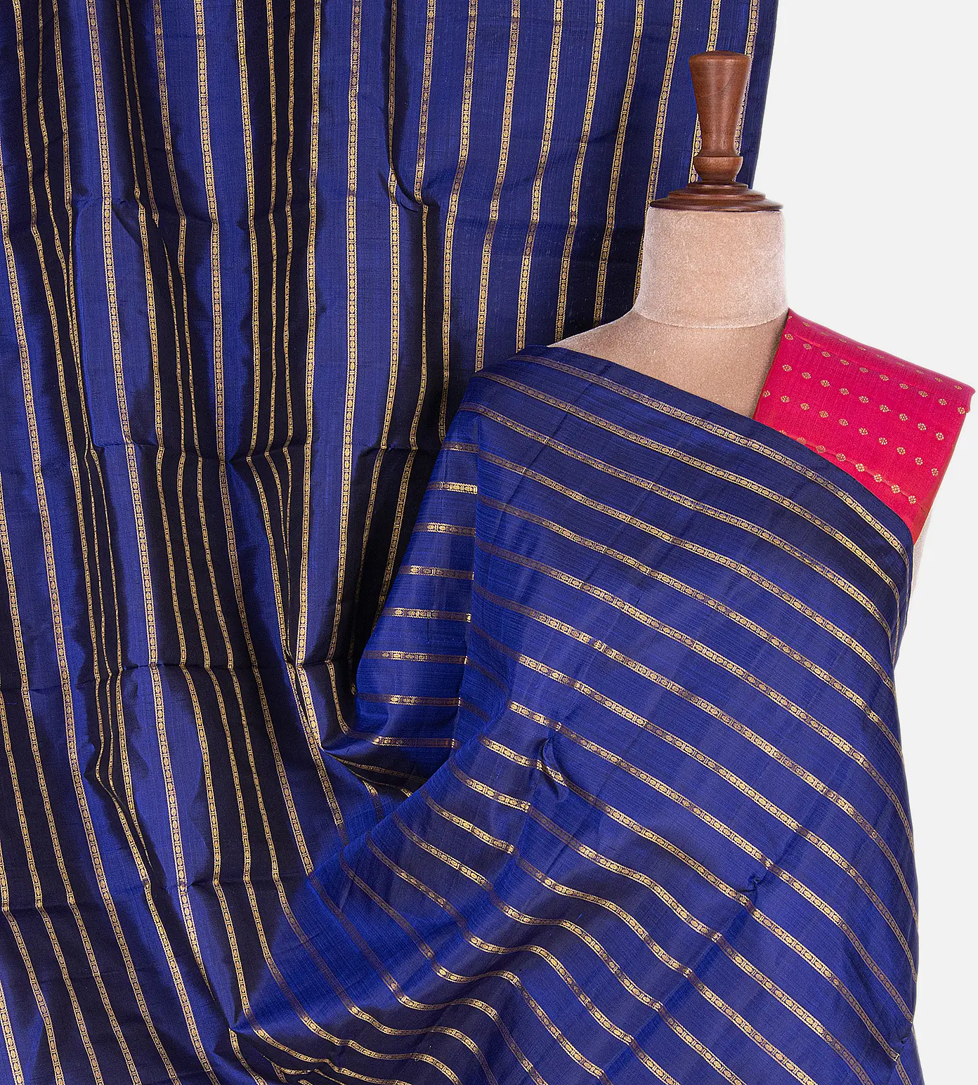 Blue Kanchipuram Silk Saree1