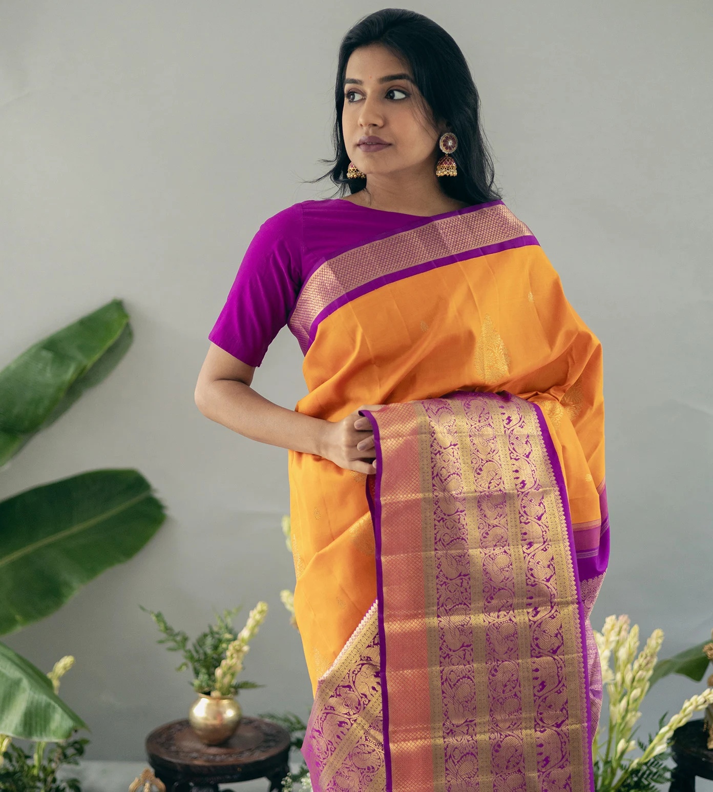 Light Pink Pure Viscose Silk Saree With Yellow Weaved Blouse – Mehak  Boutique