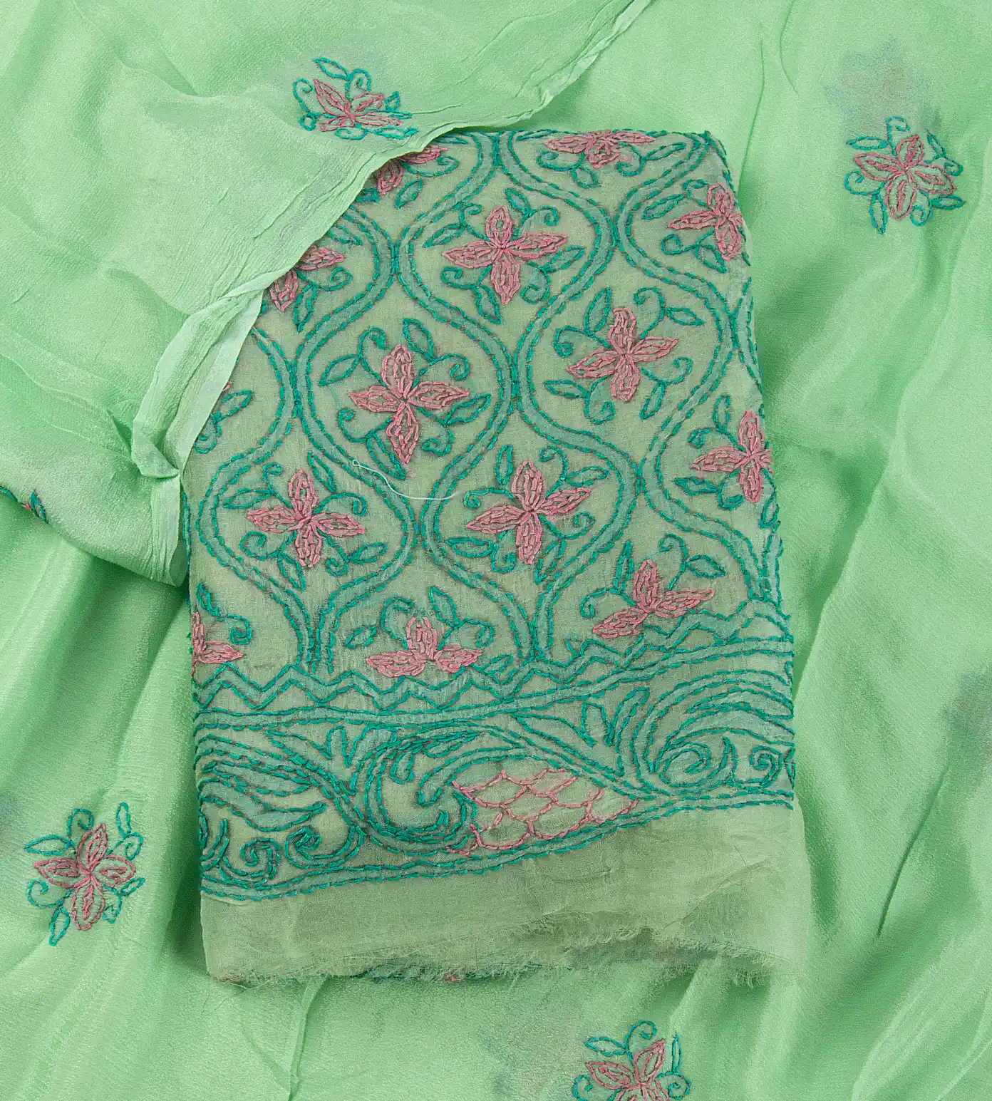 Green Organza Salwar1