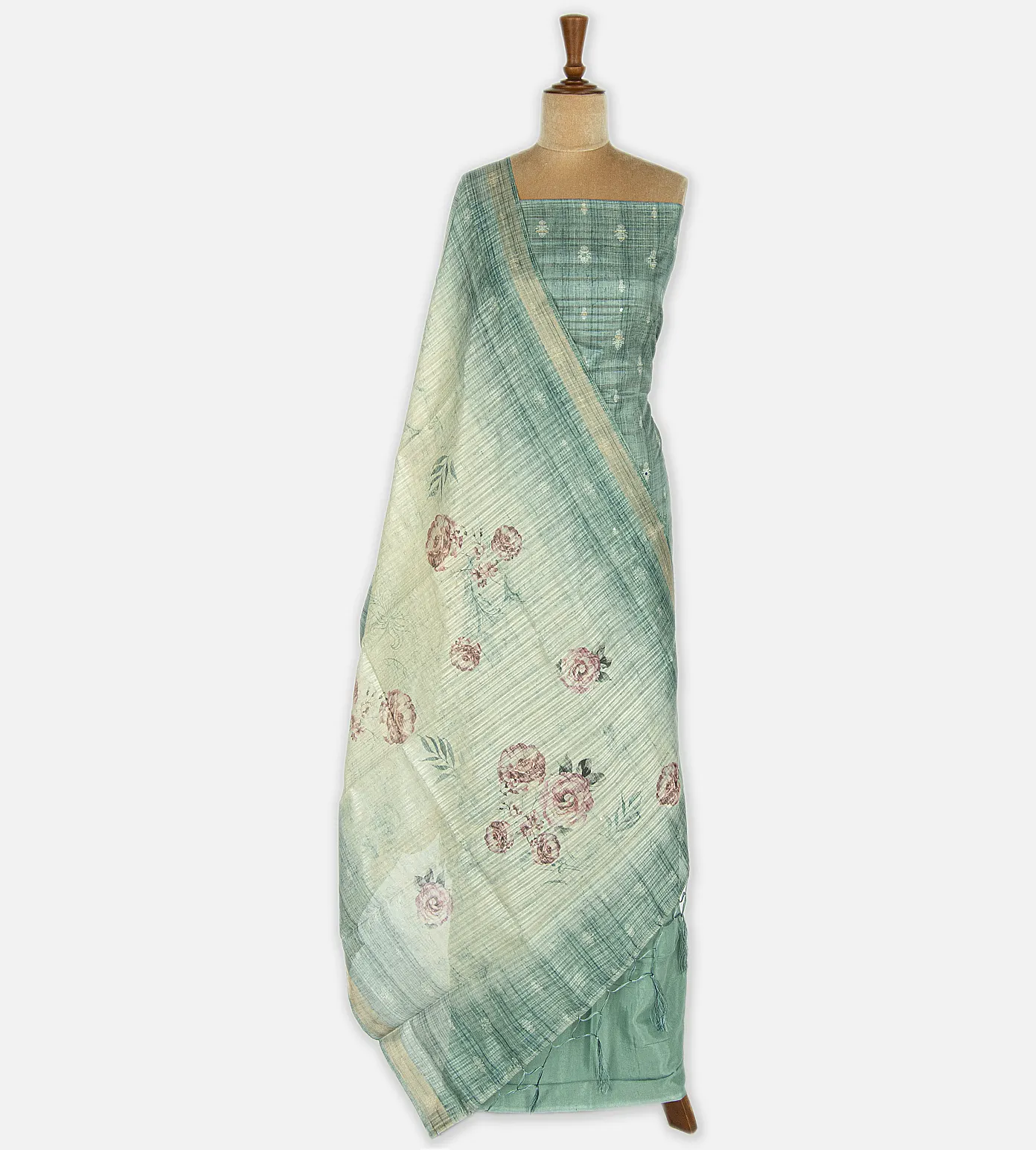 Sea Blue Mixed Cotton Salwar2