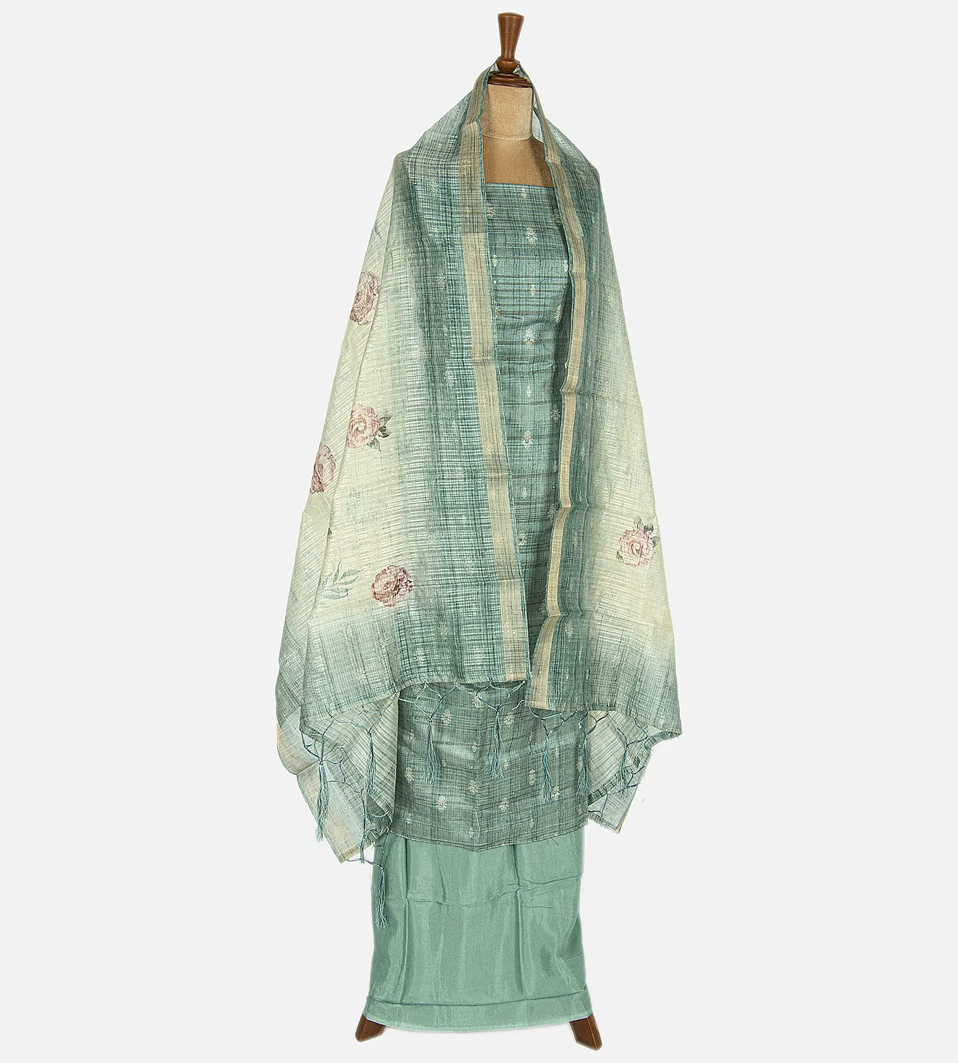 Sea Blue Mixed Cotton Salwar3