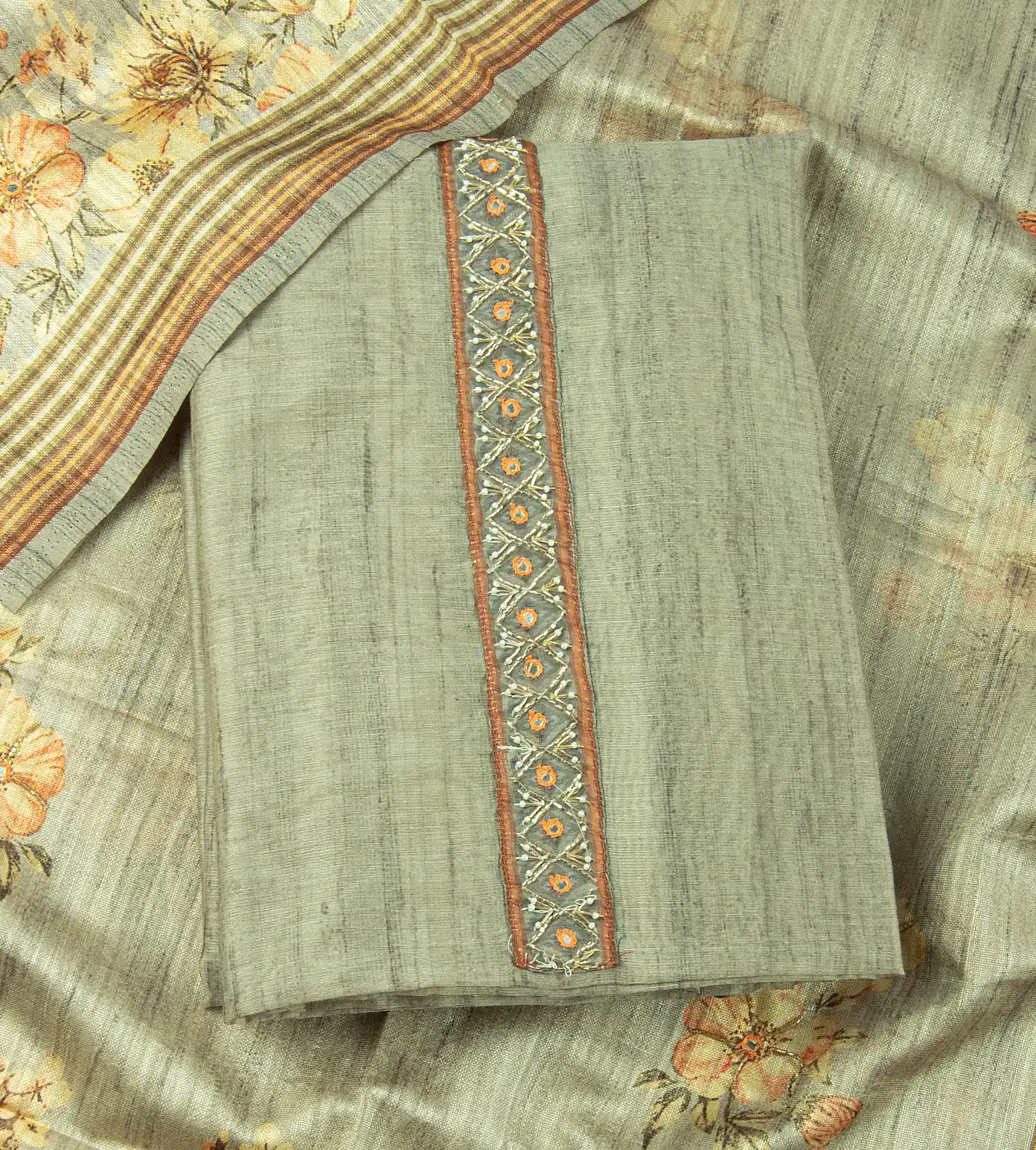 Grey Mixed Cotton Salwar1