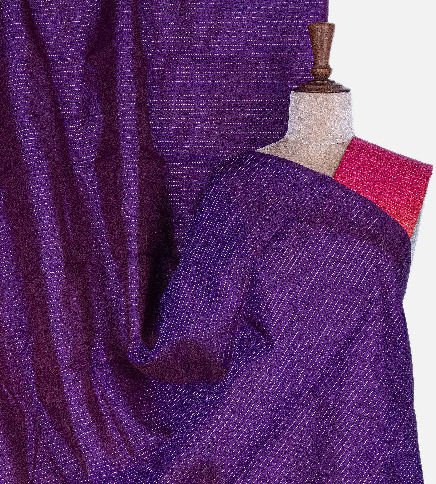 Violet Kanchipuram Silk Saree1