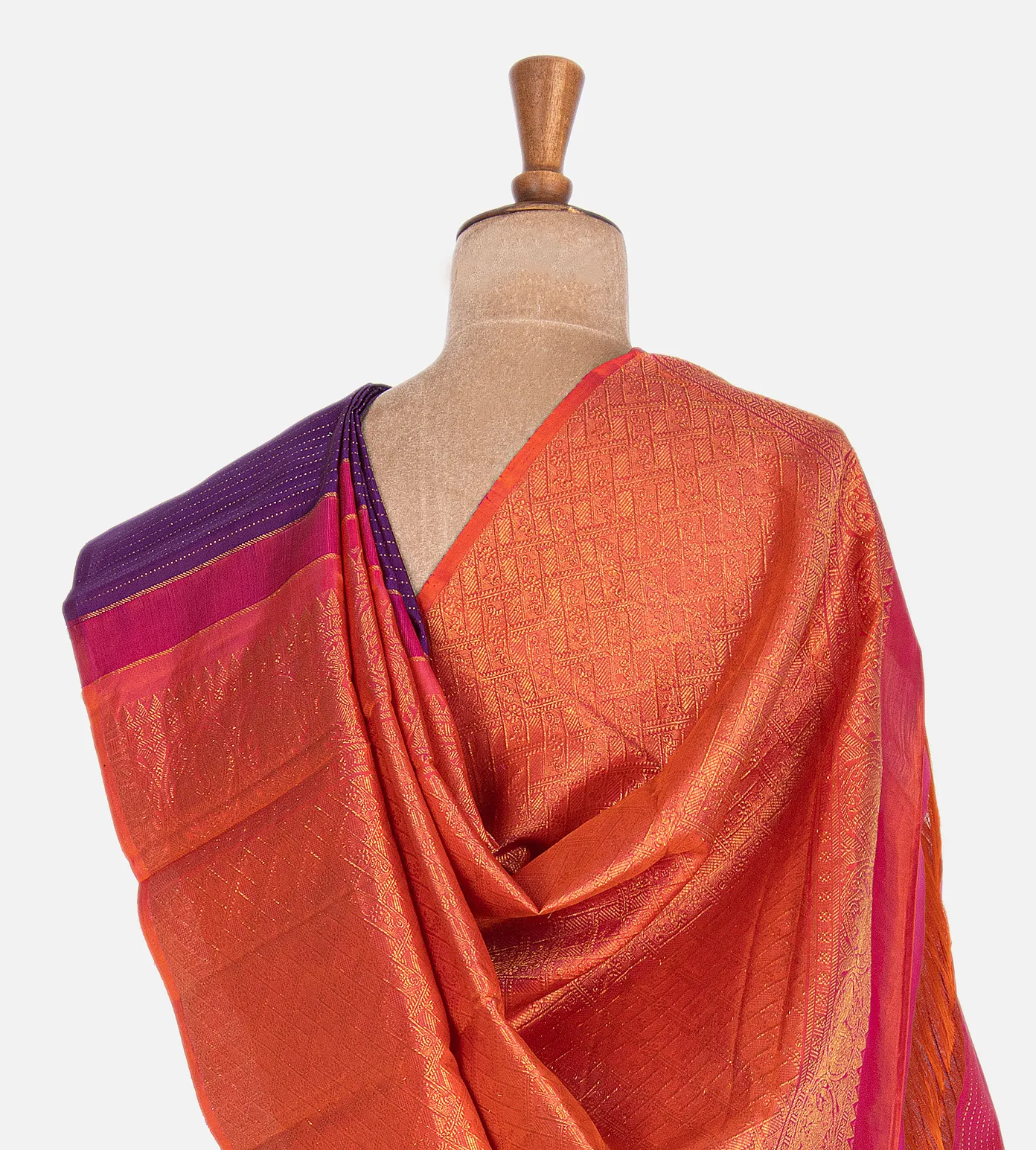 Violet Kanchipuram Silk Saree3