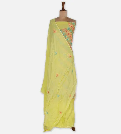 Yellow Organza Embroidery Salwar2