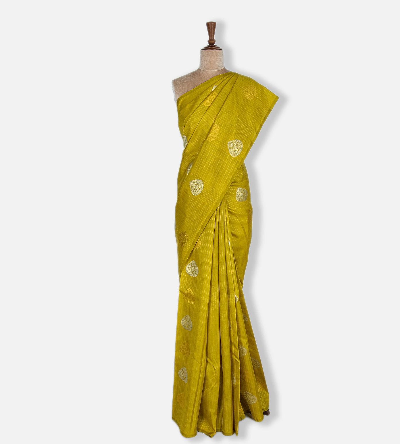 Yellow Kanchipuram Silk Saree2