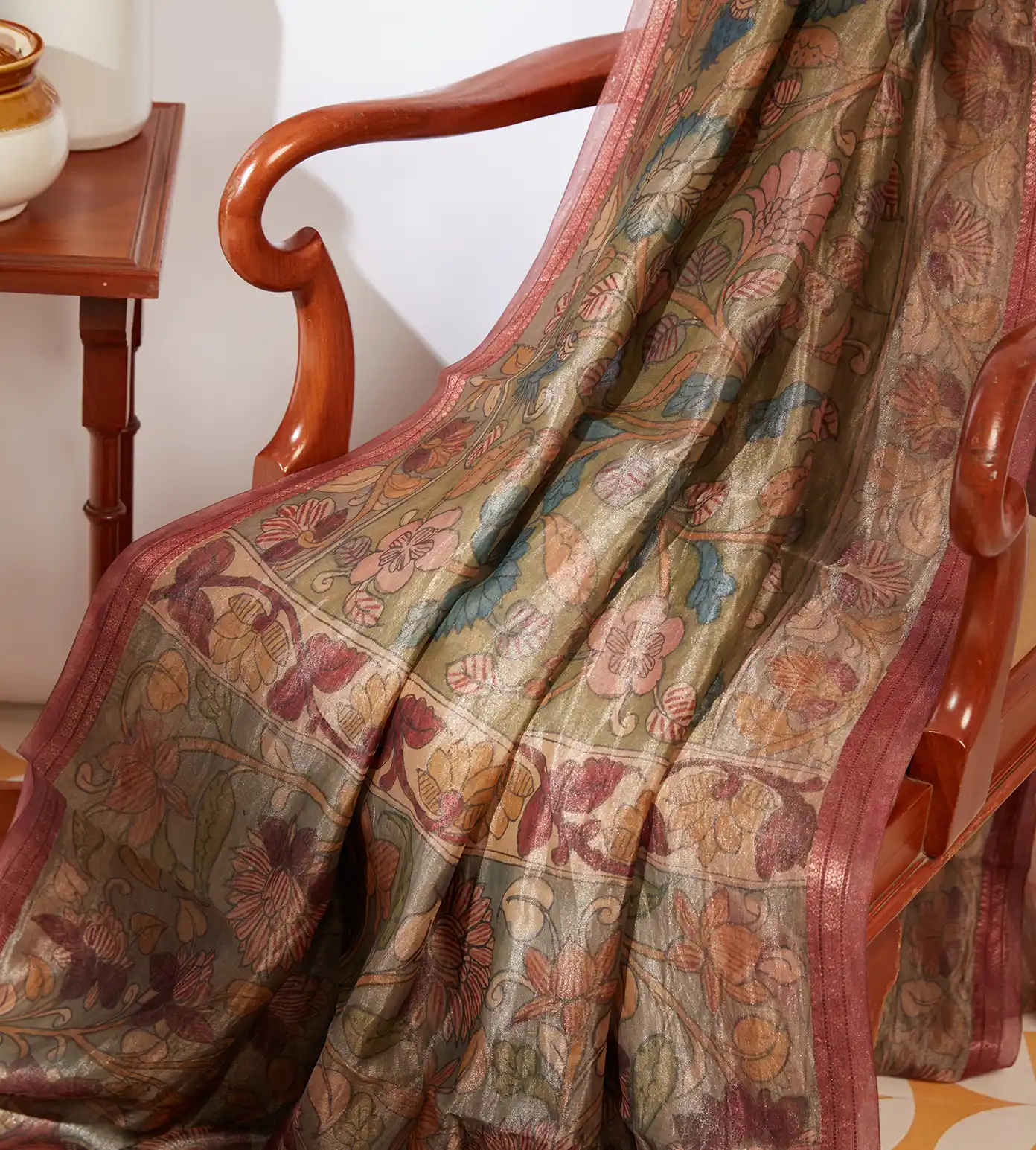 Green Tissue Organza Saree4