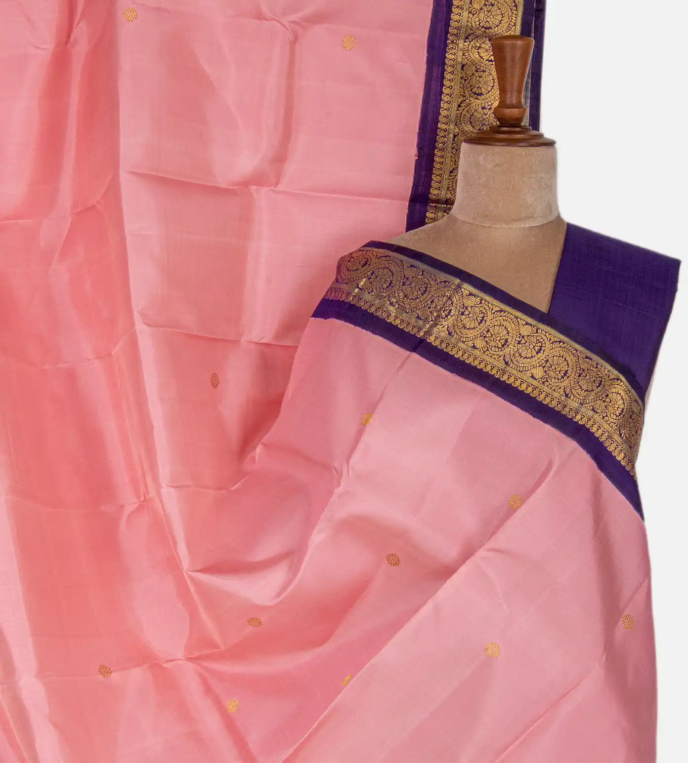 Pink Kanchipuram Silk Saree1