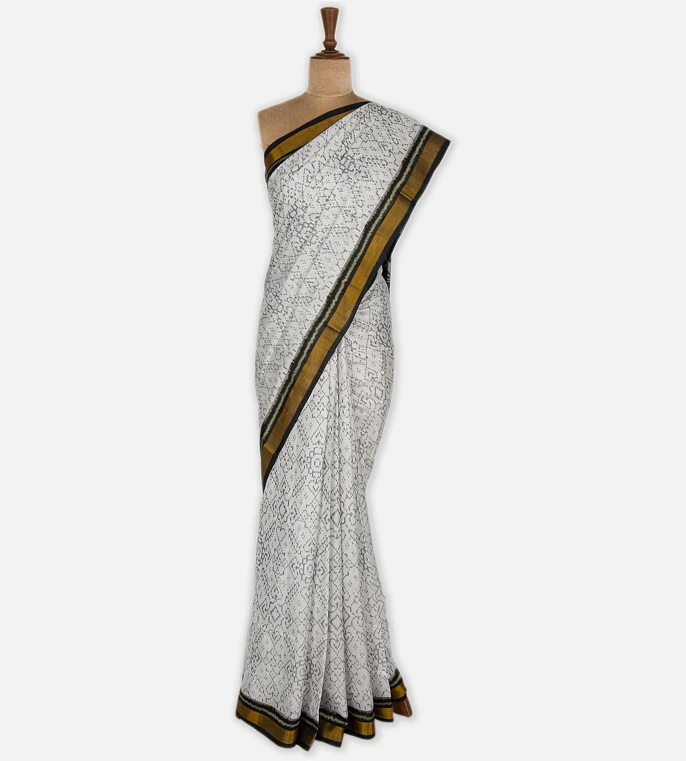 Light Grey Patola Silk Saree2