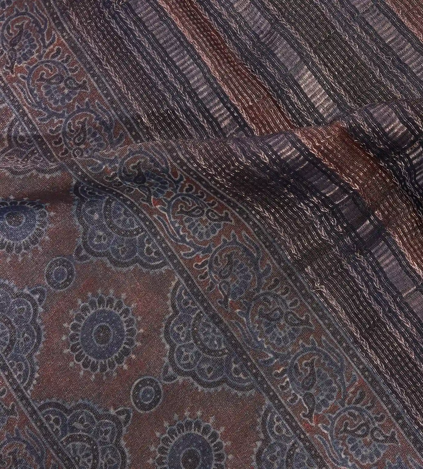 Blue Tussar Tissue Saree3