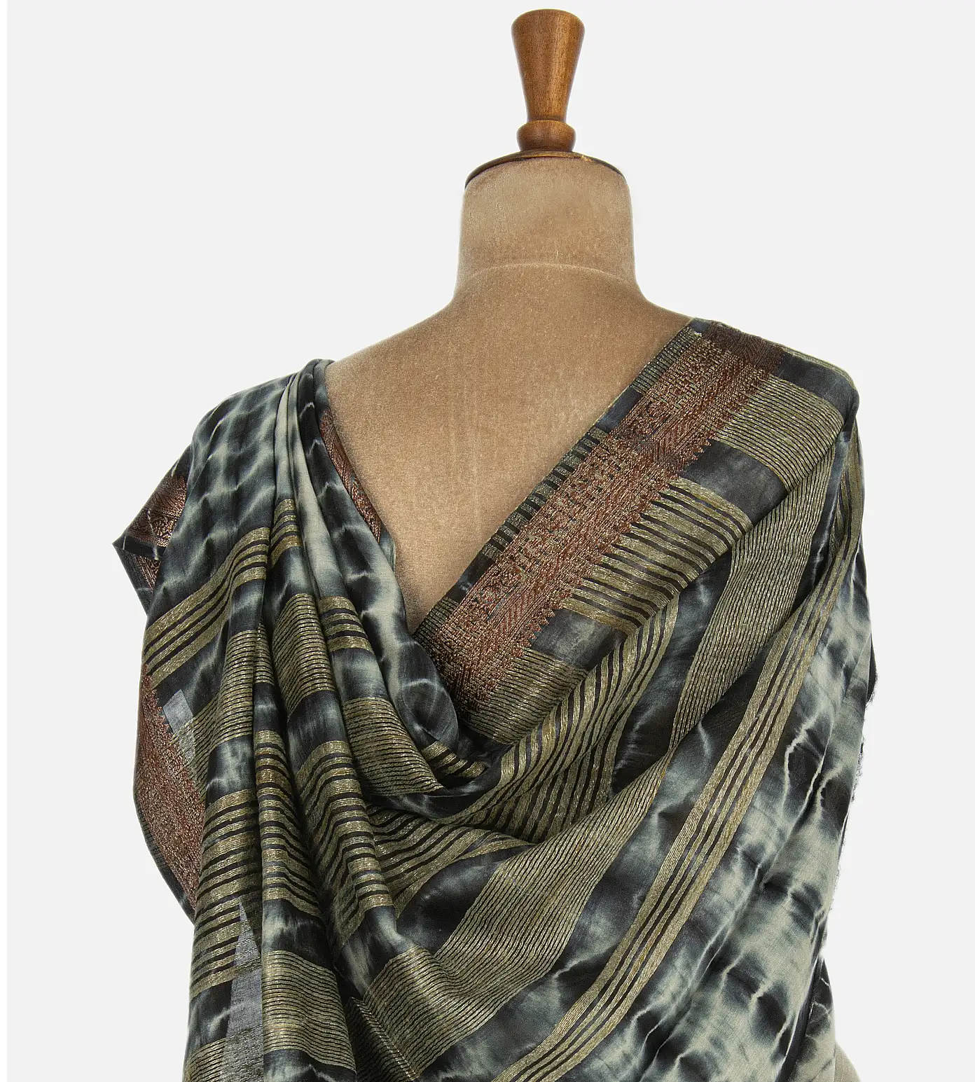 Off-White Chanderi Cotton Saree3