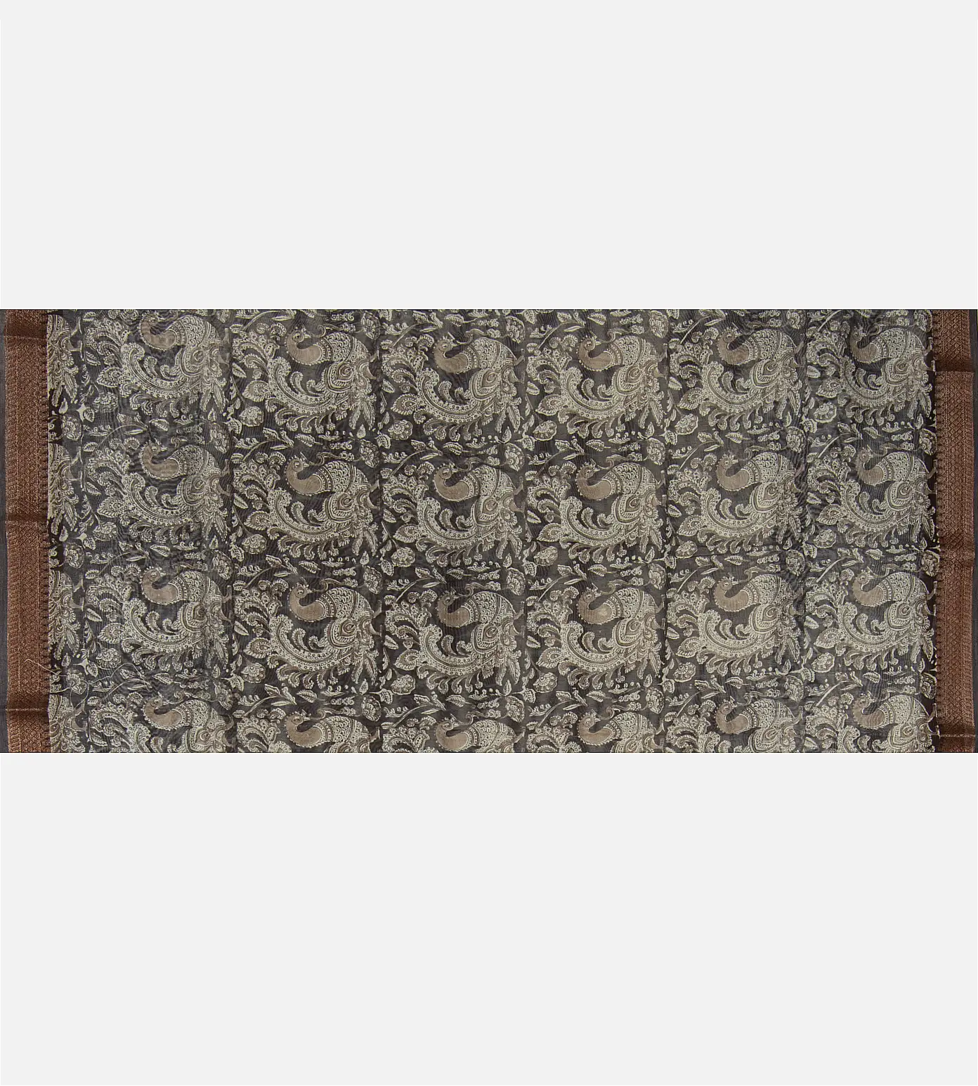 Off-White Chanderi Cotton Saree4