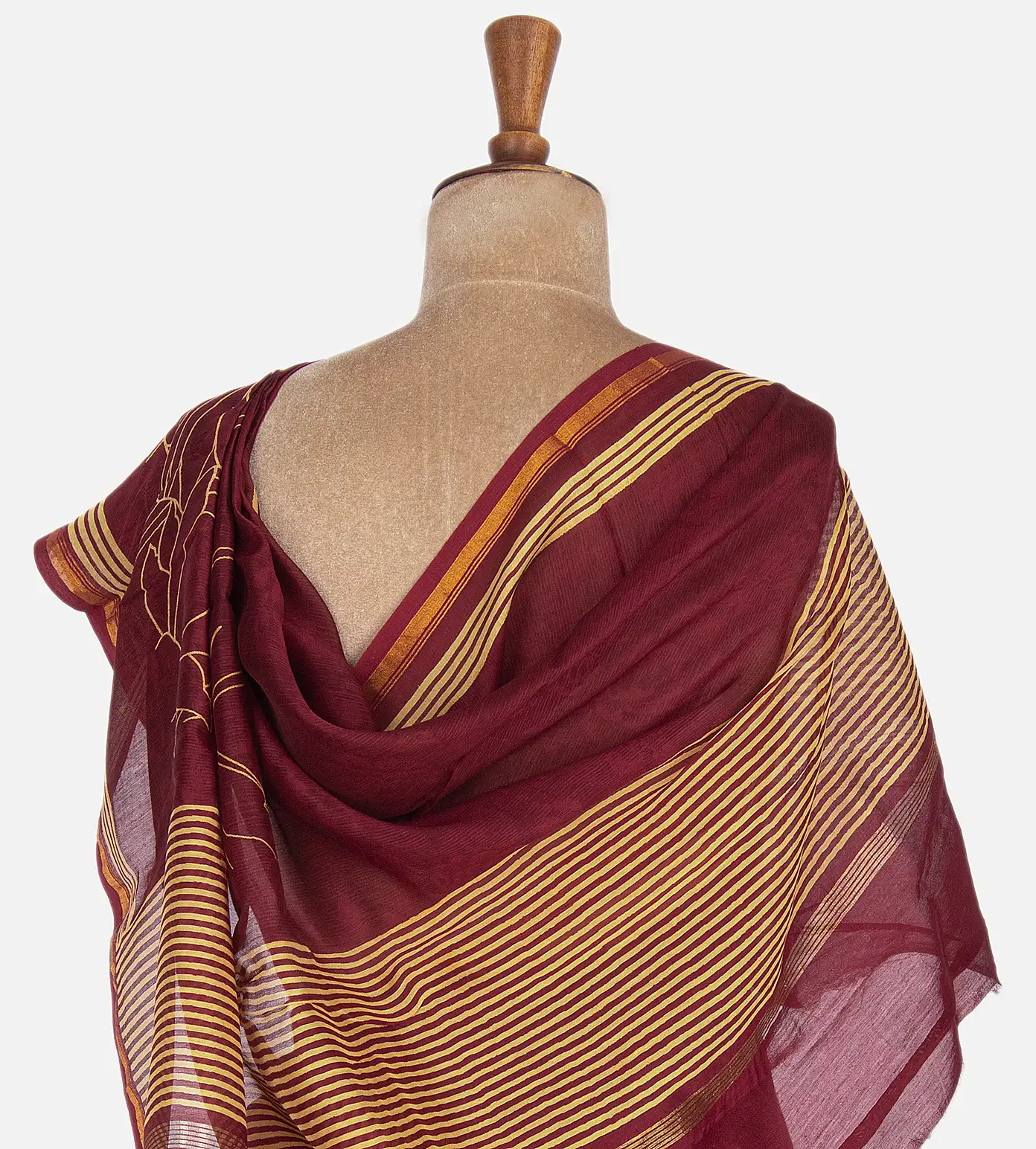 Maroon Chanderi Cotton Saree3
