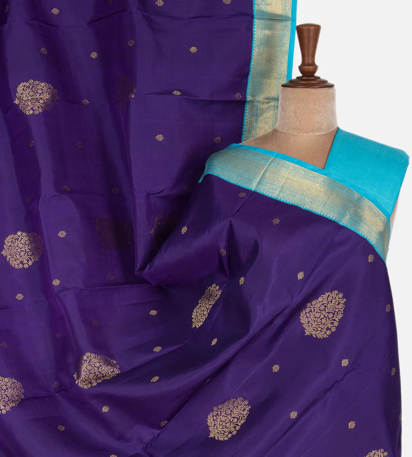 Blue Kanchipuram Silk Saree1