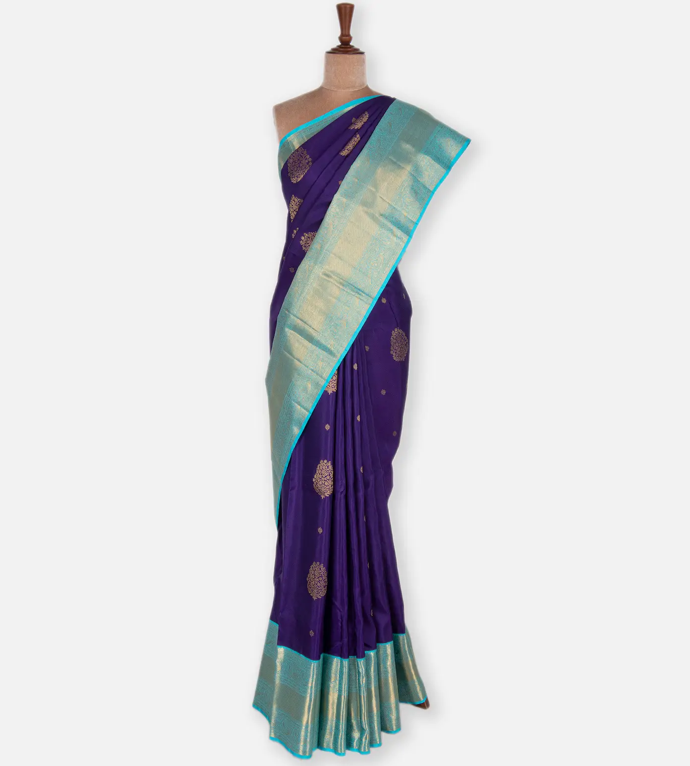 Blue Kanchipuram Silk Saree2