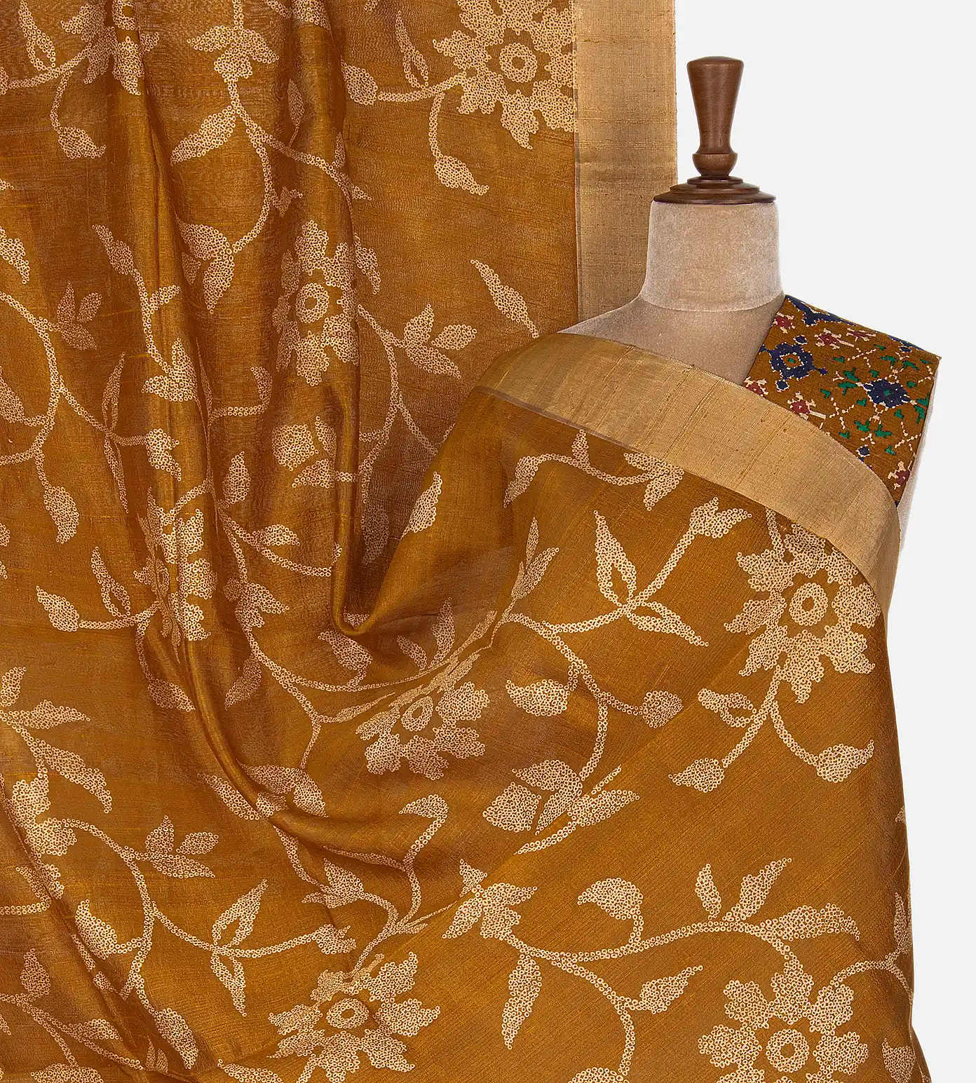 Yellow Raw Silk Saree1
